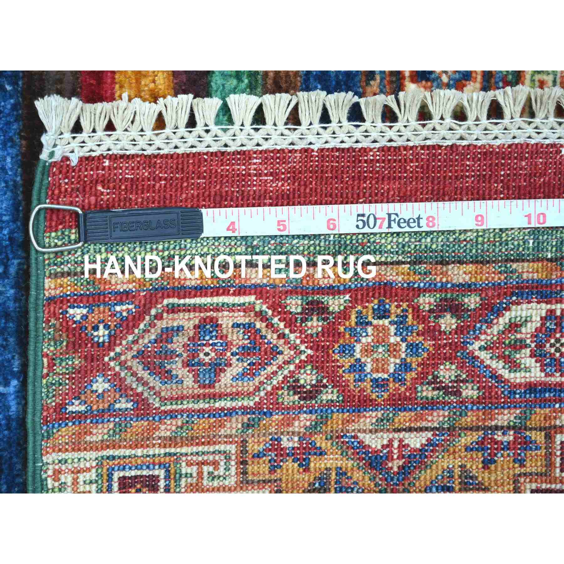 Tribal-Geometric-Hand-Knotted-Rug-110435