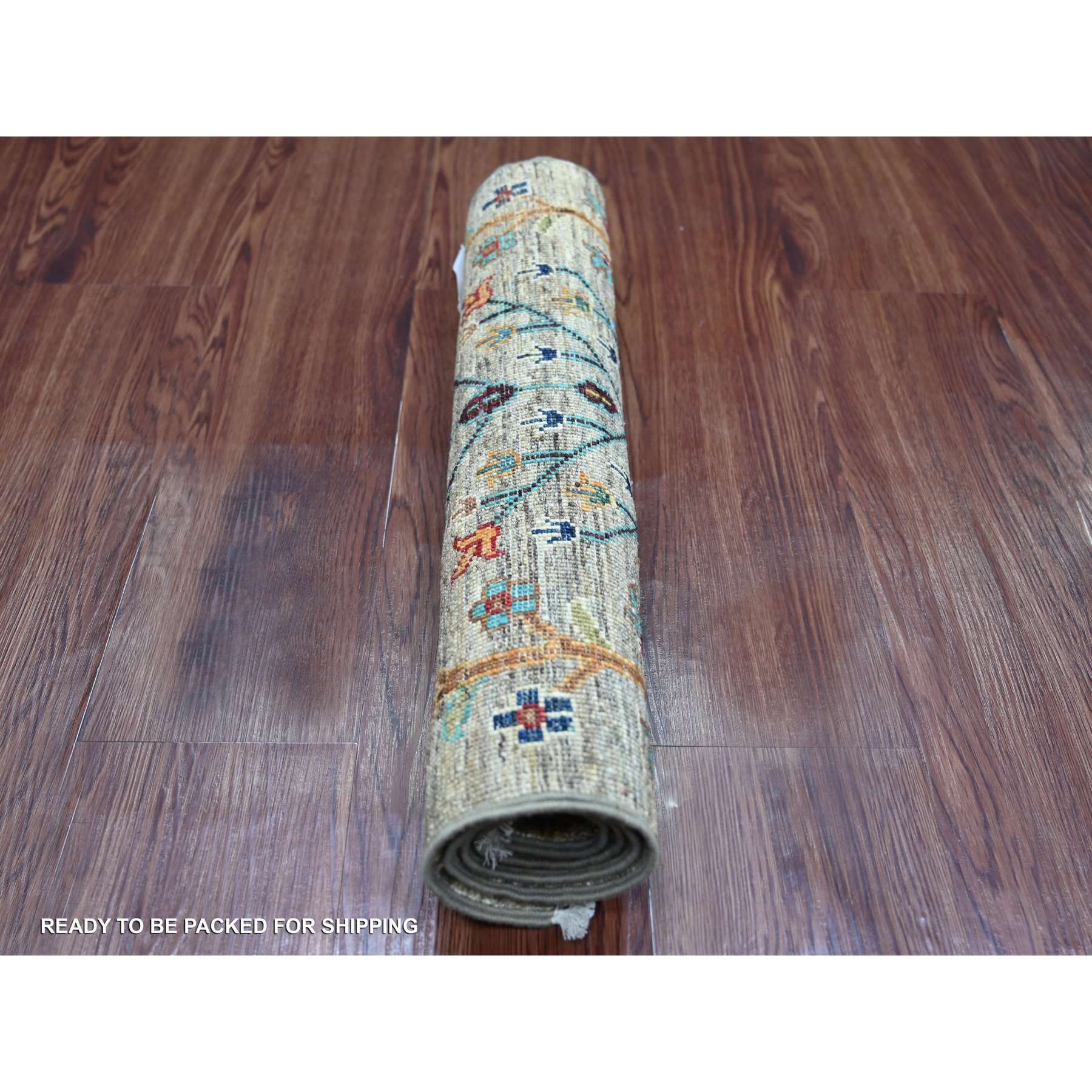Tribal-Geometric-Hand-Knotted-Rug-110450