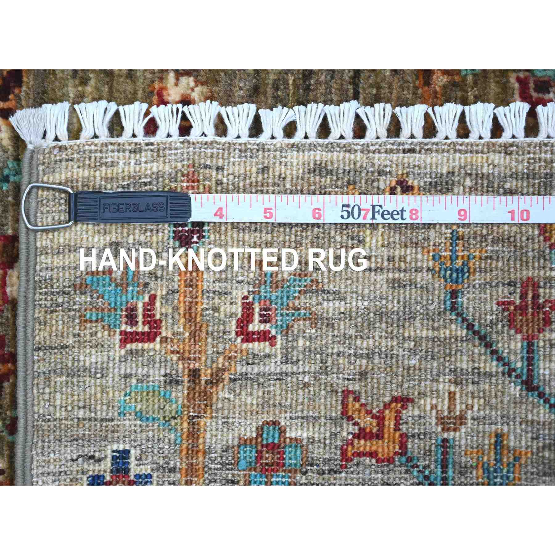 Tribal-Geometric-Hand-Knotted-Rug-110450