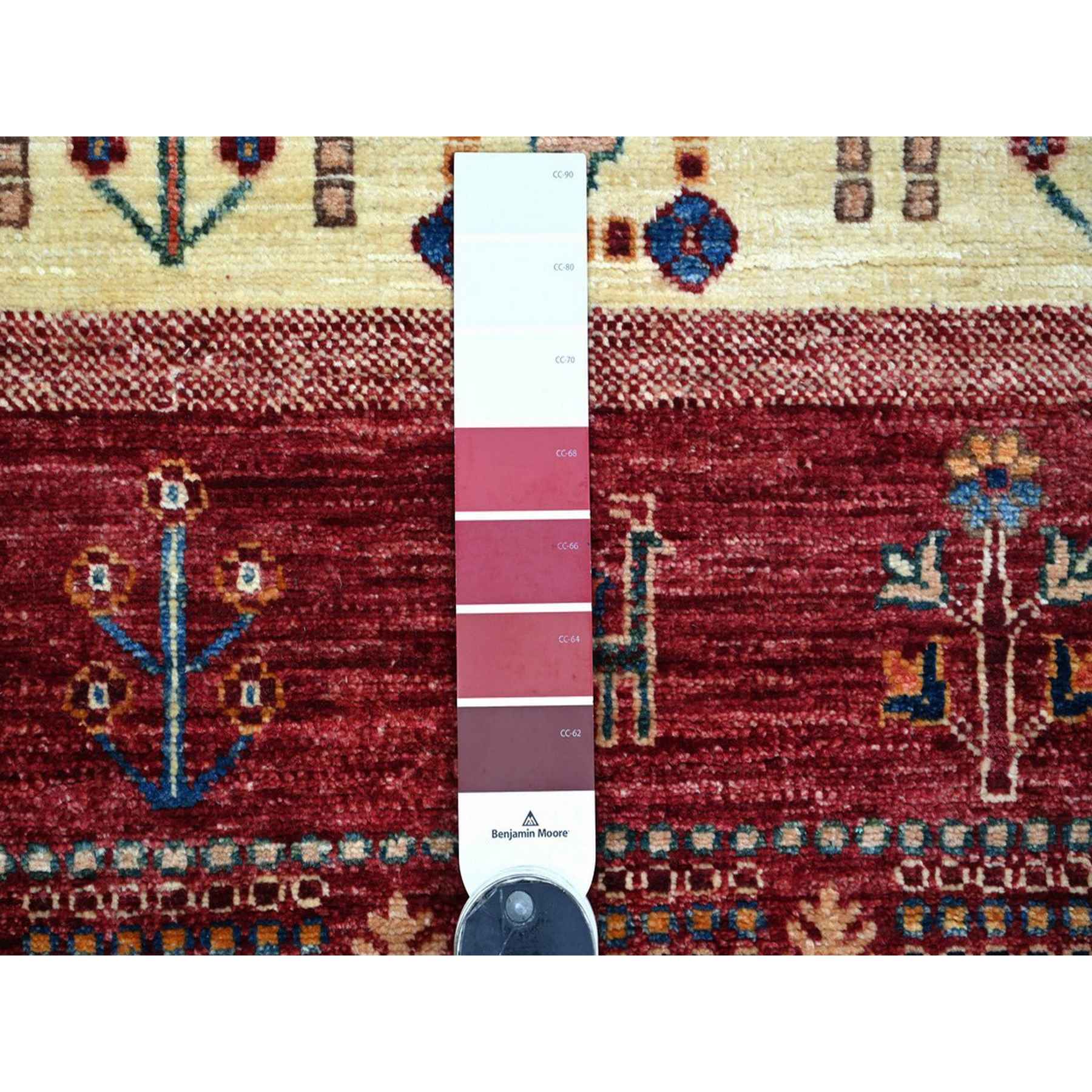 Tribal-Geometric-Hand-Knotted-Rug-110625
