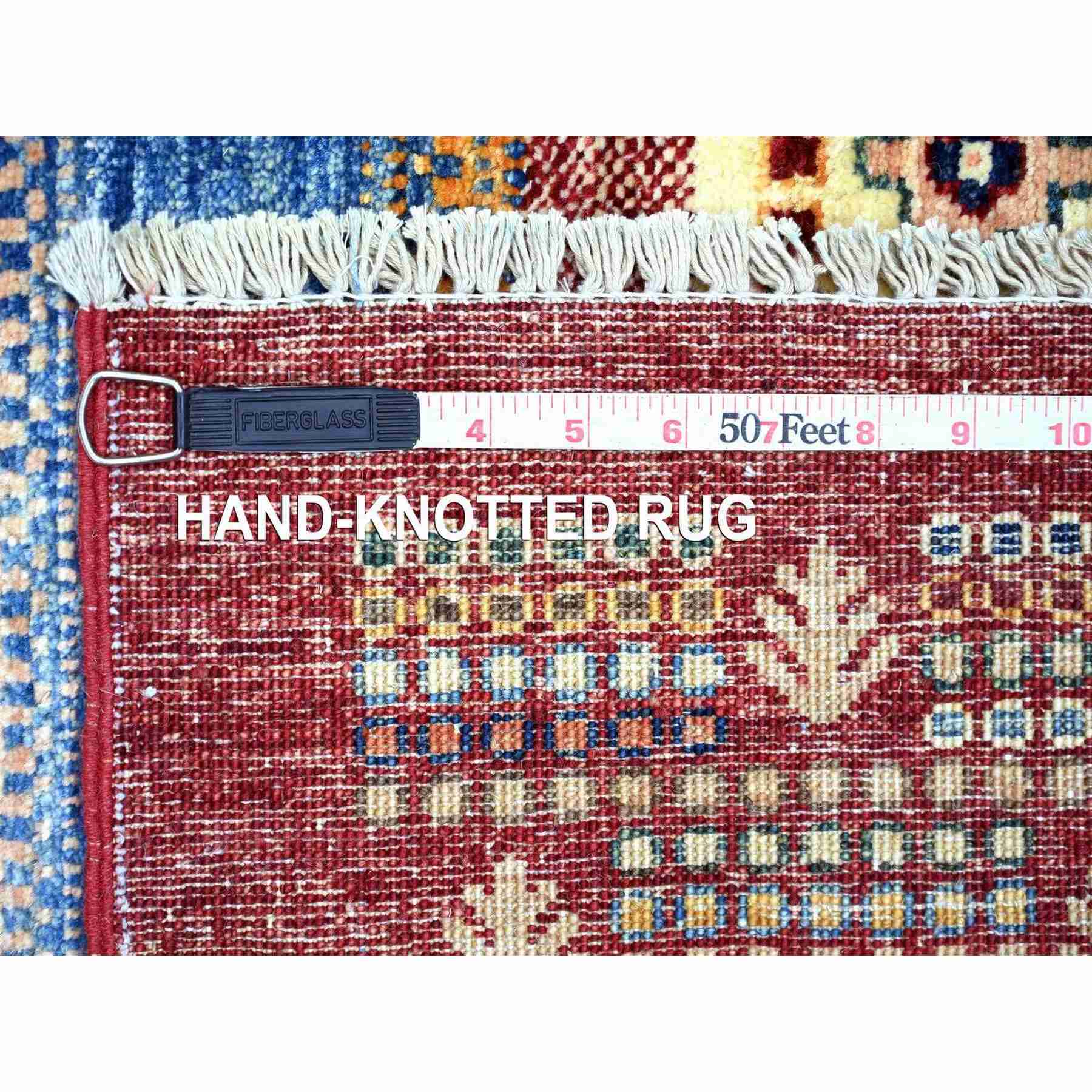 Tribal-Geometric-Hand-Knotted-Rug-110625