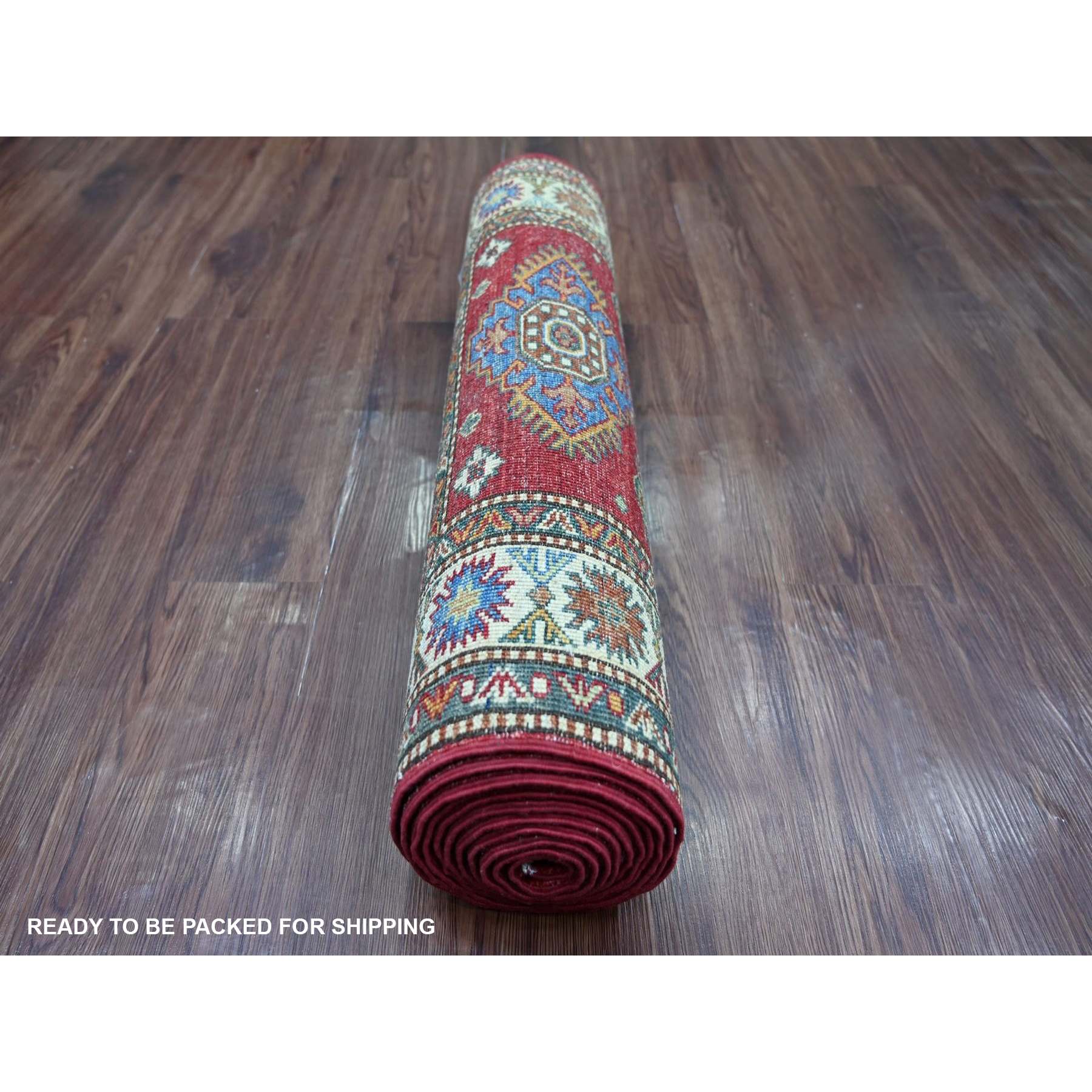 Tribal-Geometric-Hand-Knotted-Rug-110705