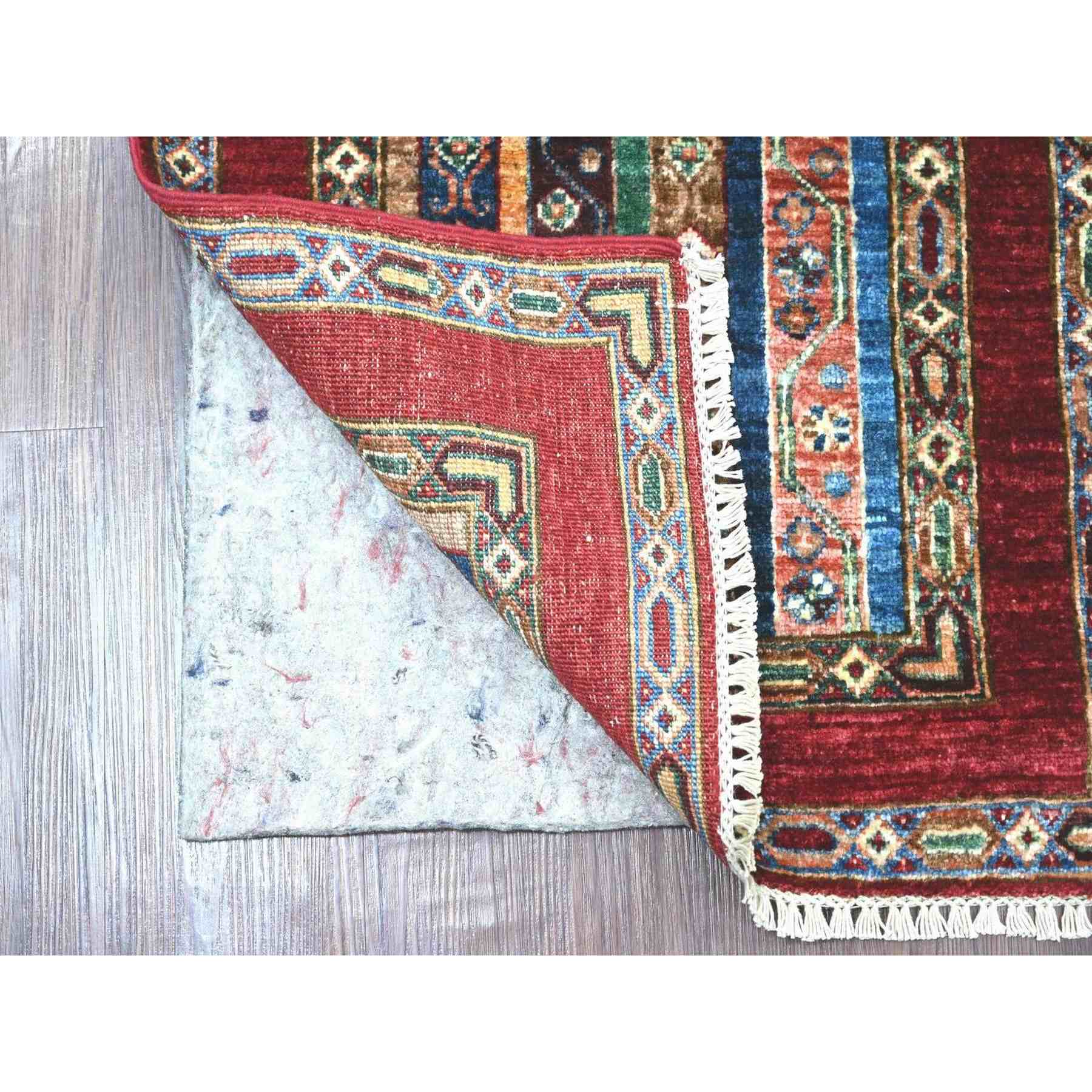Tribal-Geometric-Hand-Knotted-Rug-110715