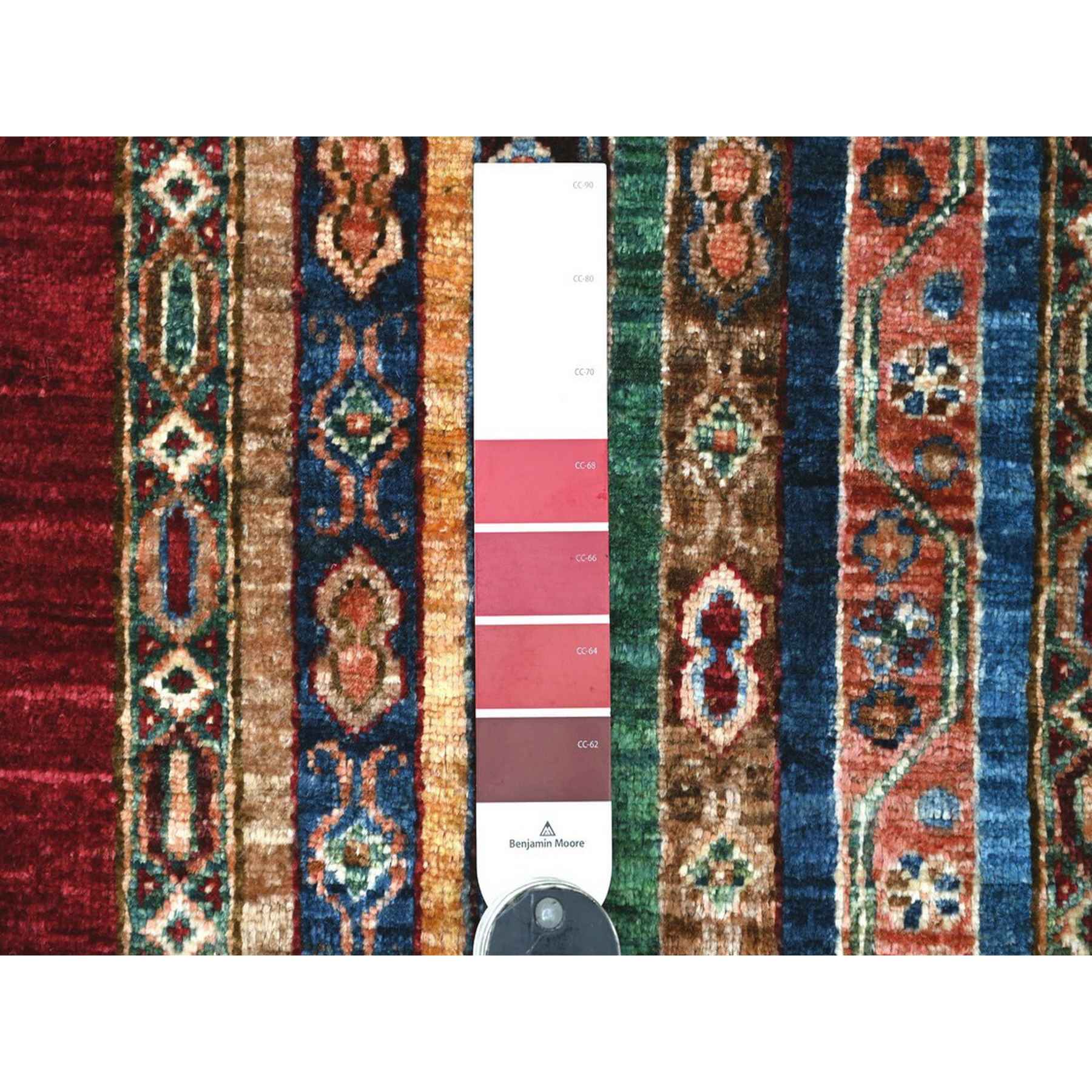 Tribal-Geometric-Hand-Knotted-Rug-110715