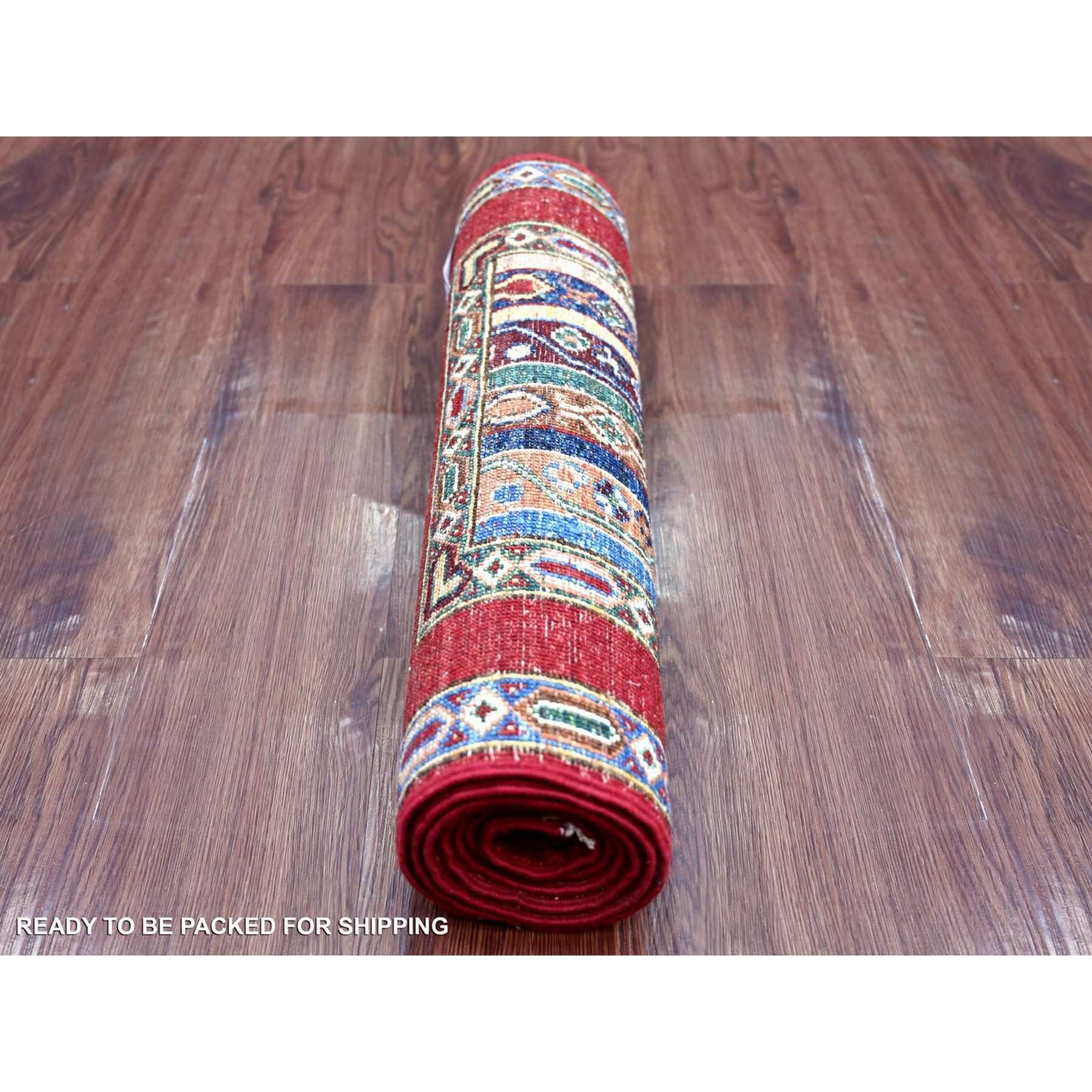 Tribal-Geometric-Hand-Knotted-Rug-110715