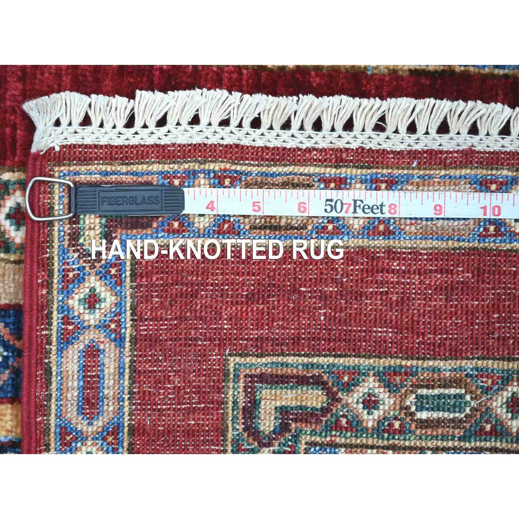 Tribal-Geometric-Hand-Knotted-Rug-110715