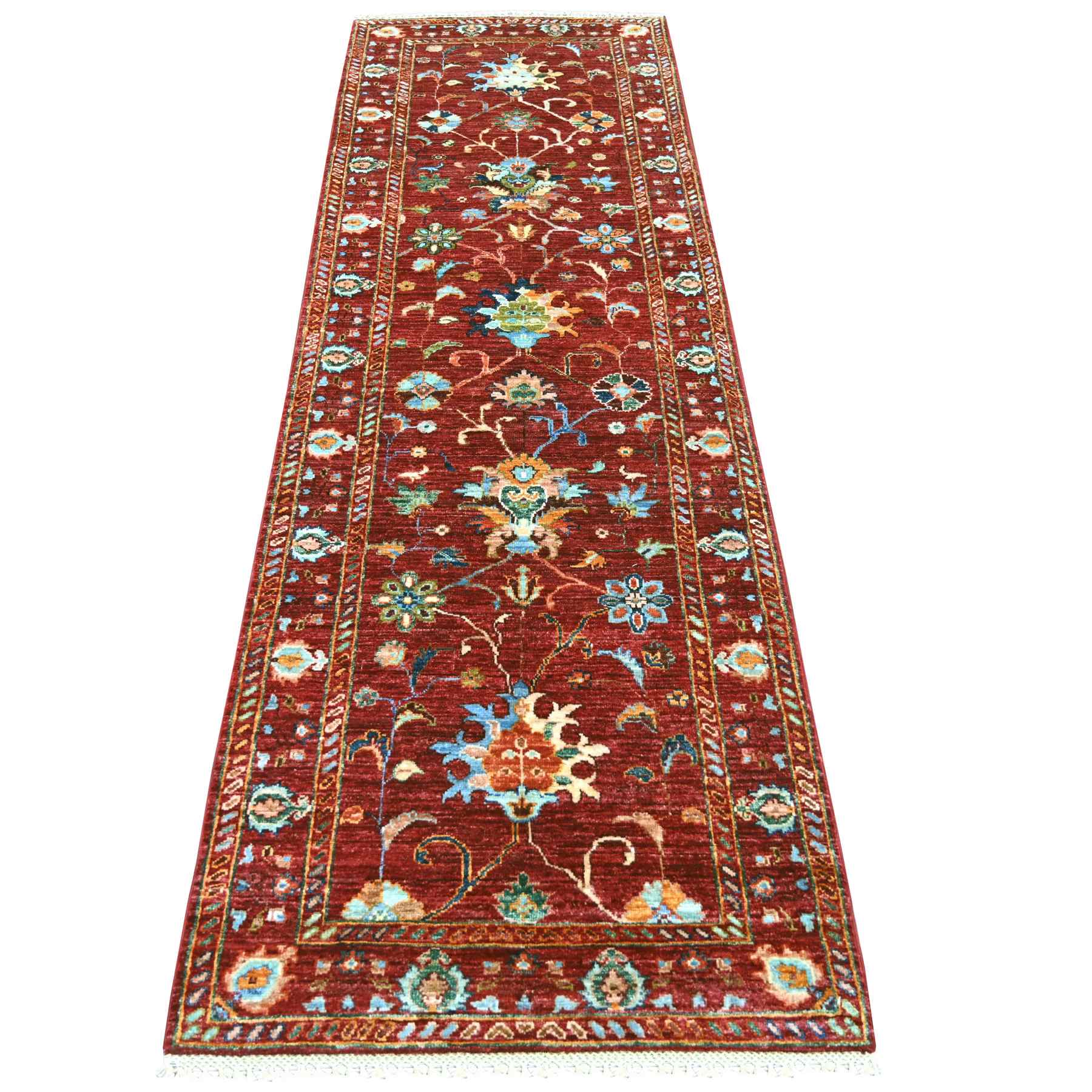 Tribal-Geometric-Hand-Knotted-Rug-110725