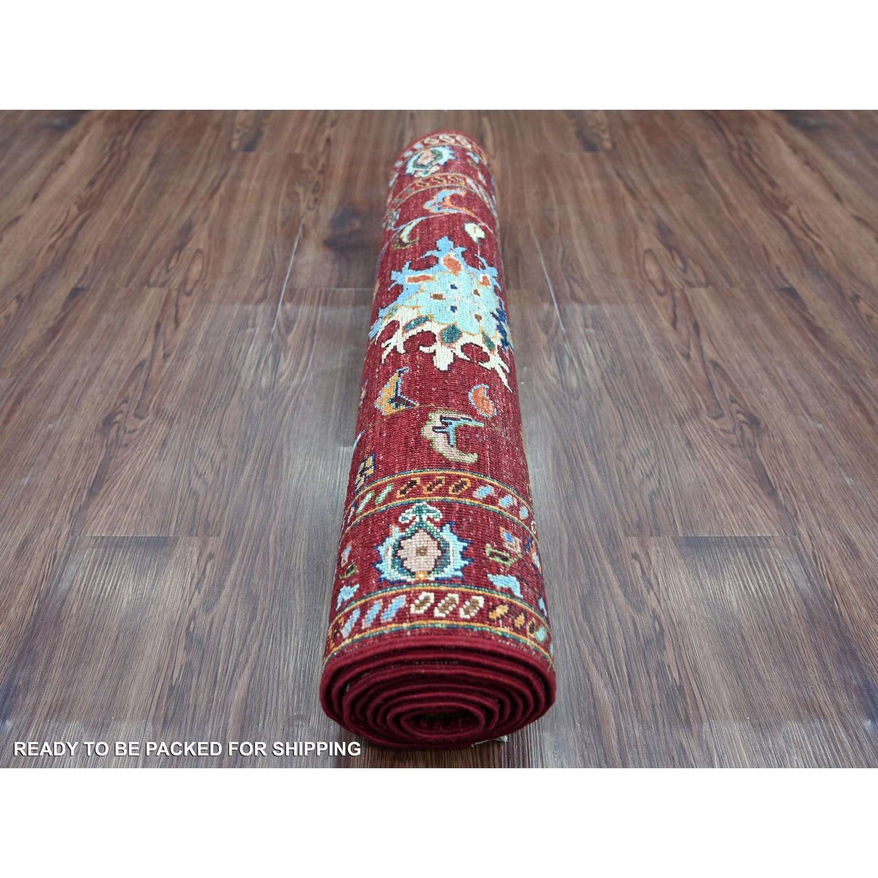 Tribal-Geometric-Hand-Knotted-Rug-110725