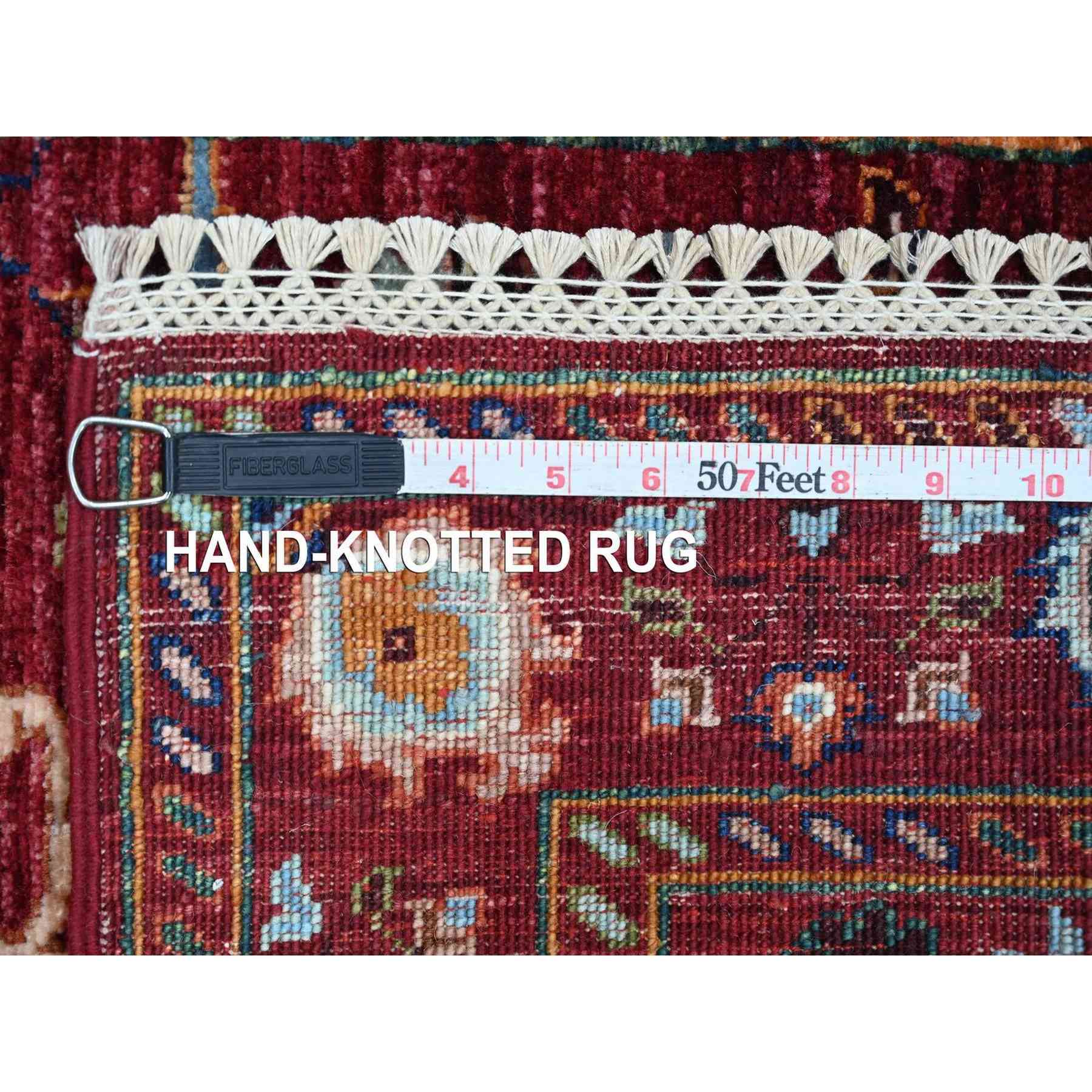 Tribal-Geometric-Hand-Knotted-Rug-110725