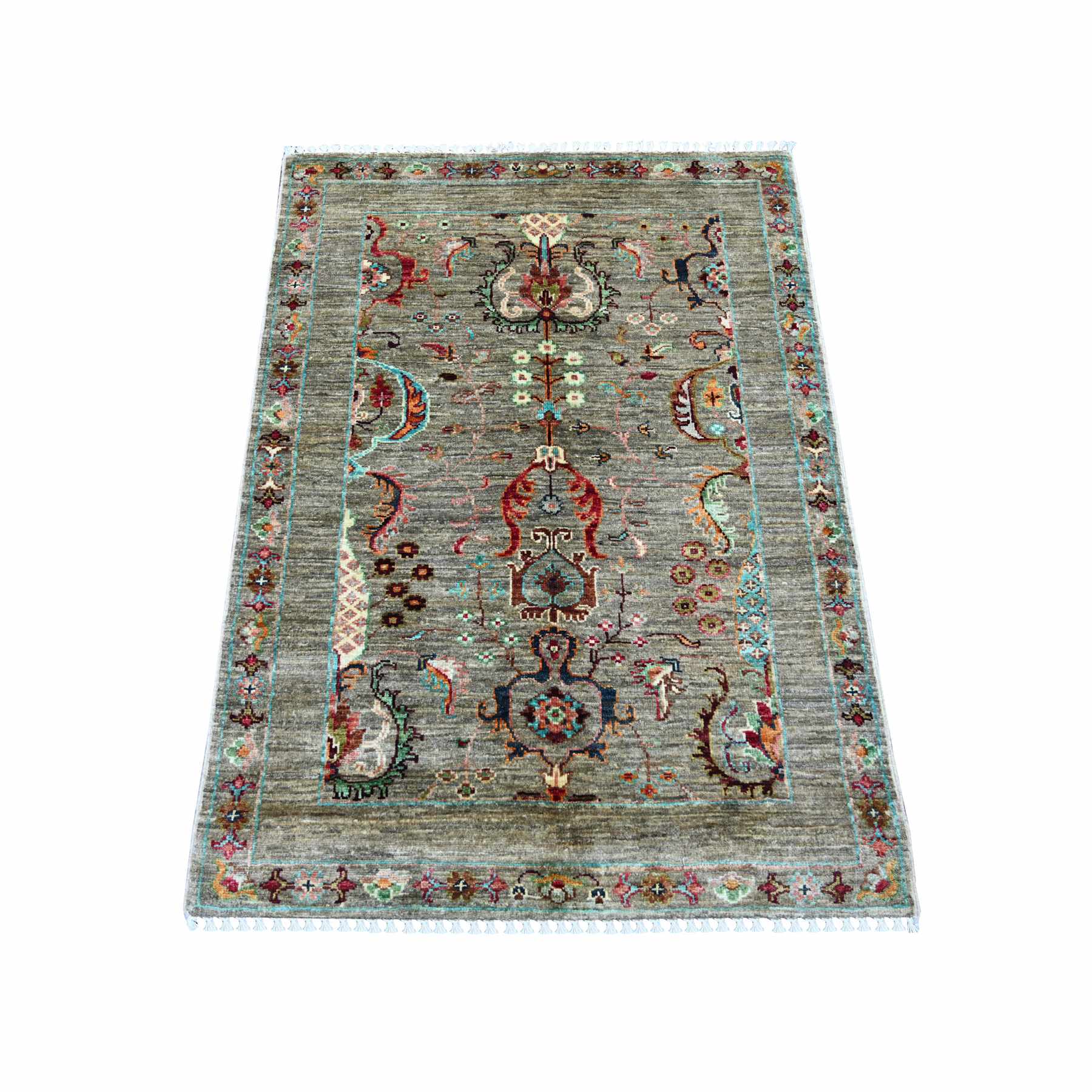 Tribal-Geometric-Hand-Knotted-Rug-110745