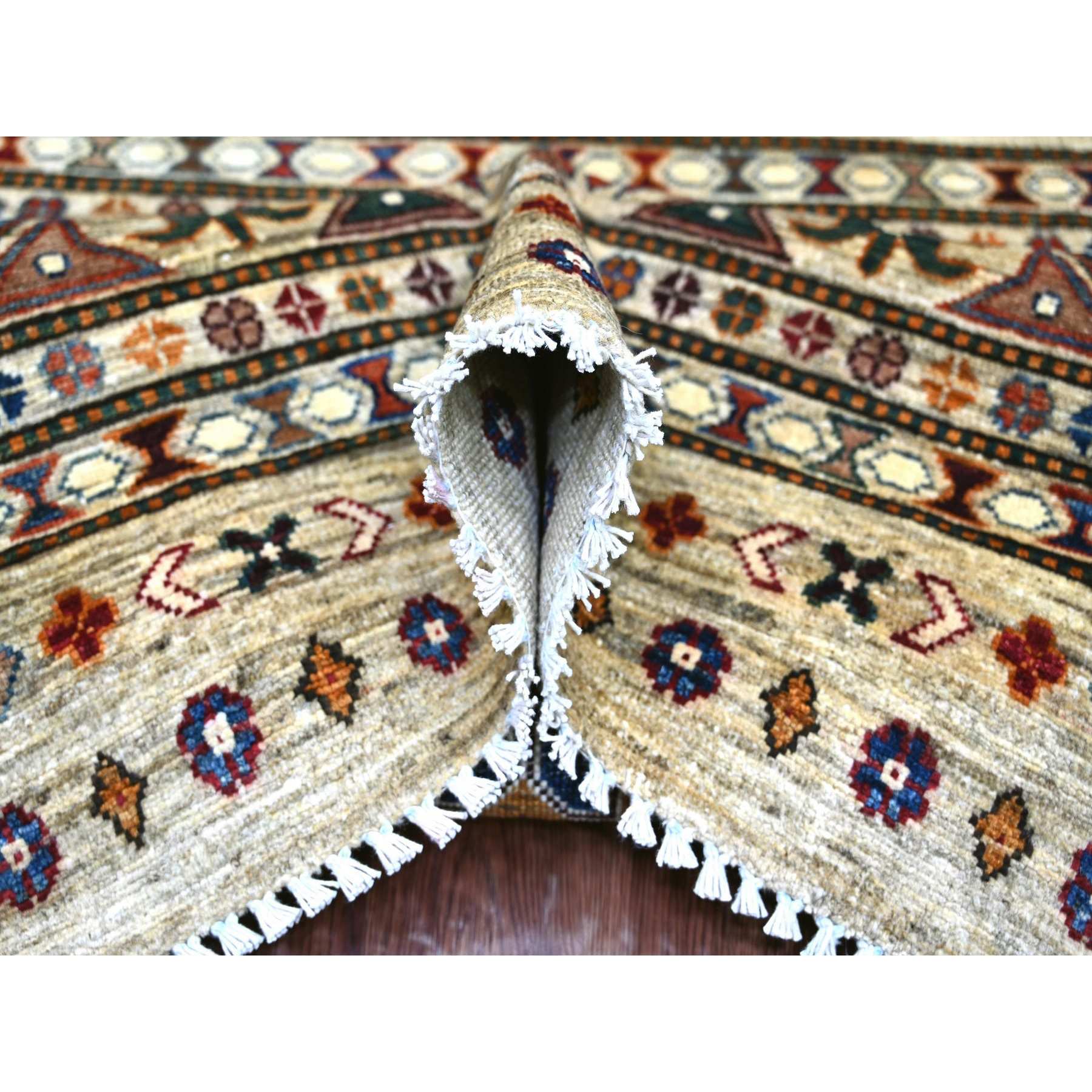 Tribal-Geometric-Hand-Knotted-Rug-110875