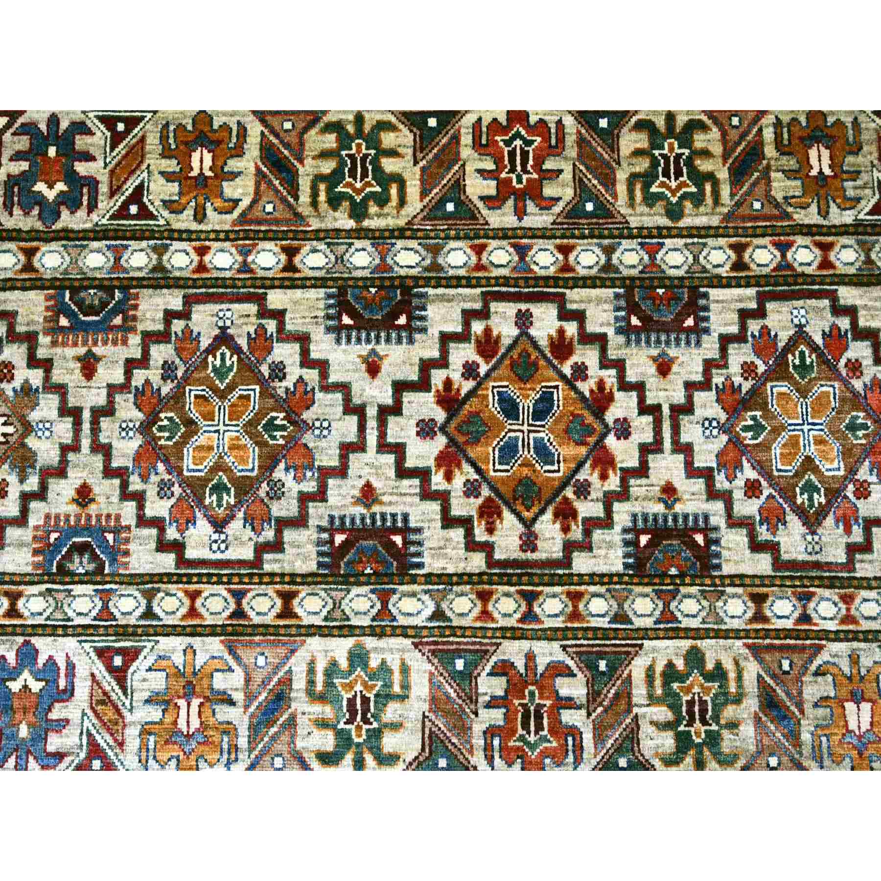 Tribal-Geometric-Hand-Knotted-Rug-110875
