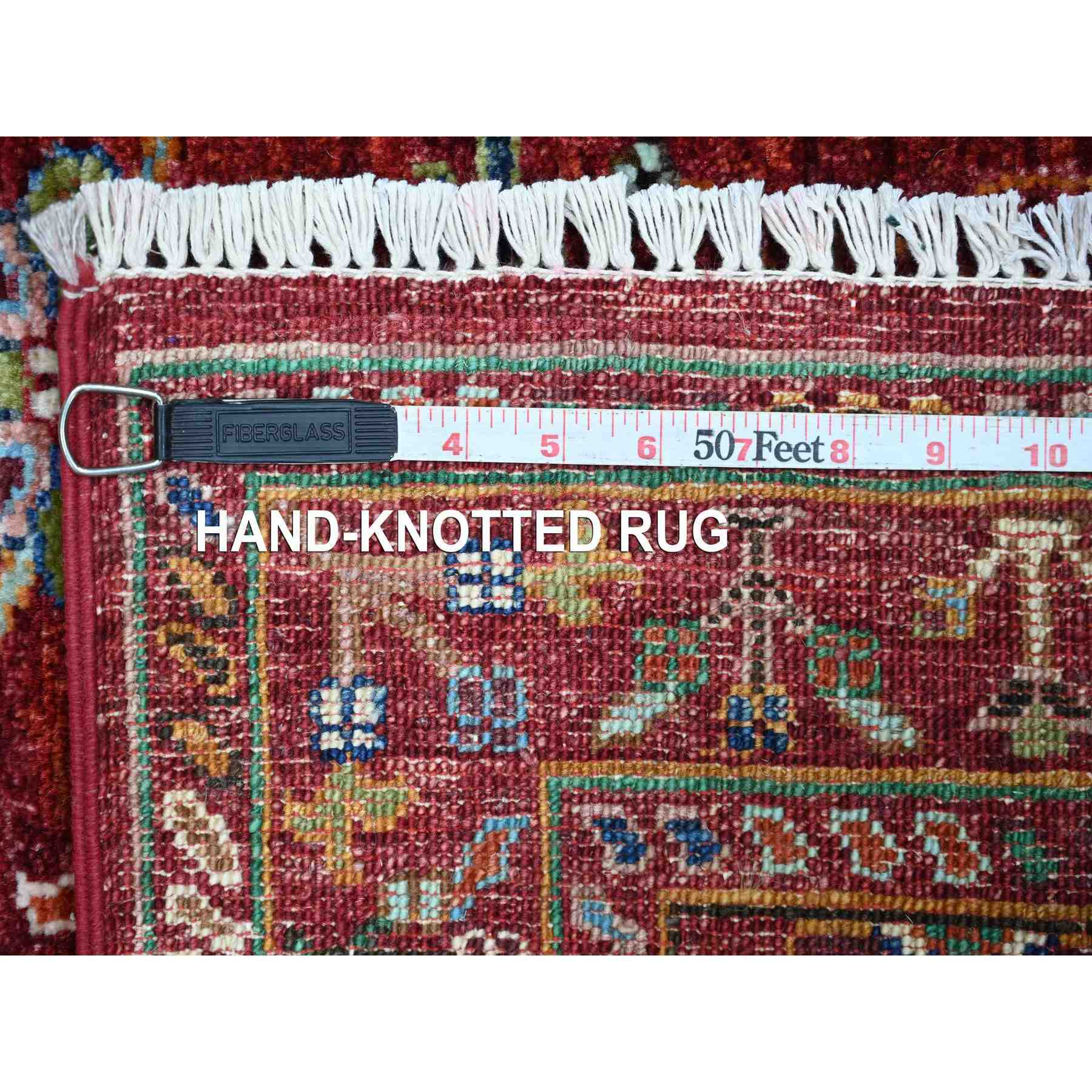 Tribal-Geometric-Hand-Knotted-Rug-110890