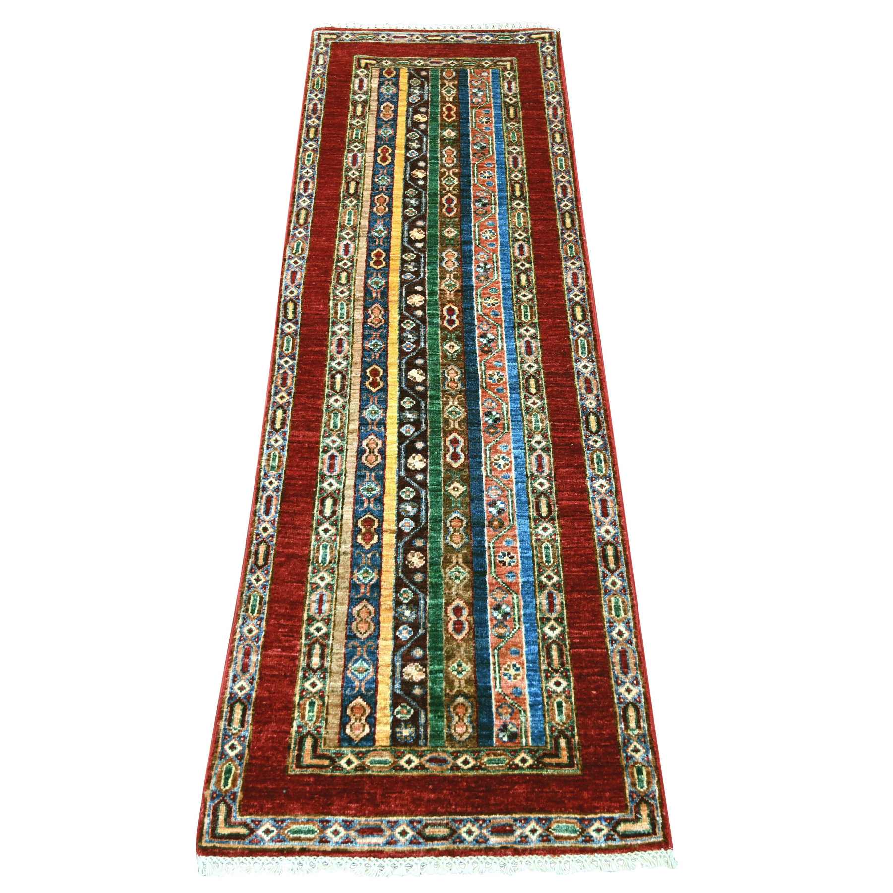 Tribal-Geometric-Hand-Knotted-Rug-111040