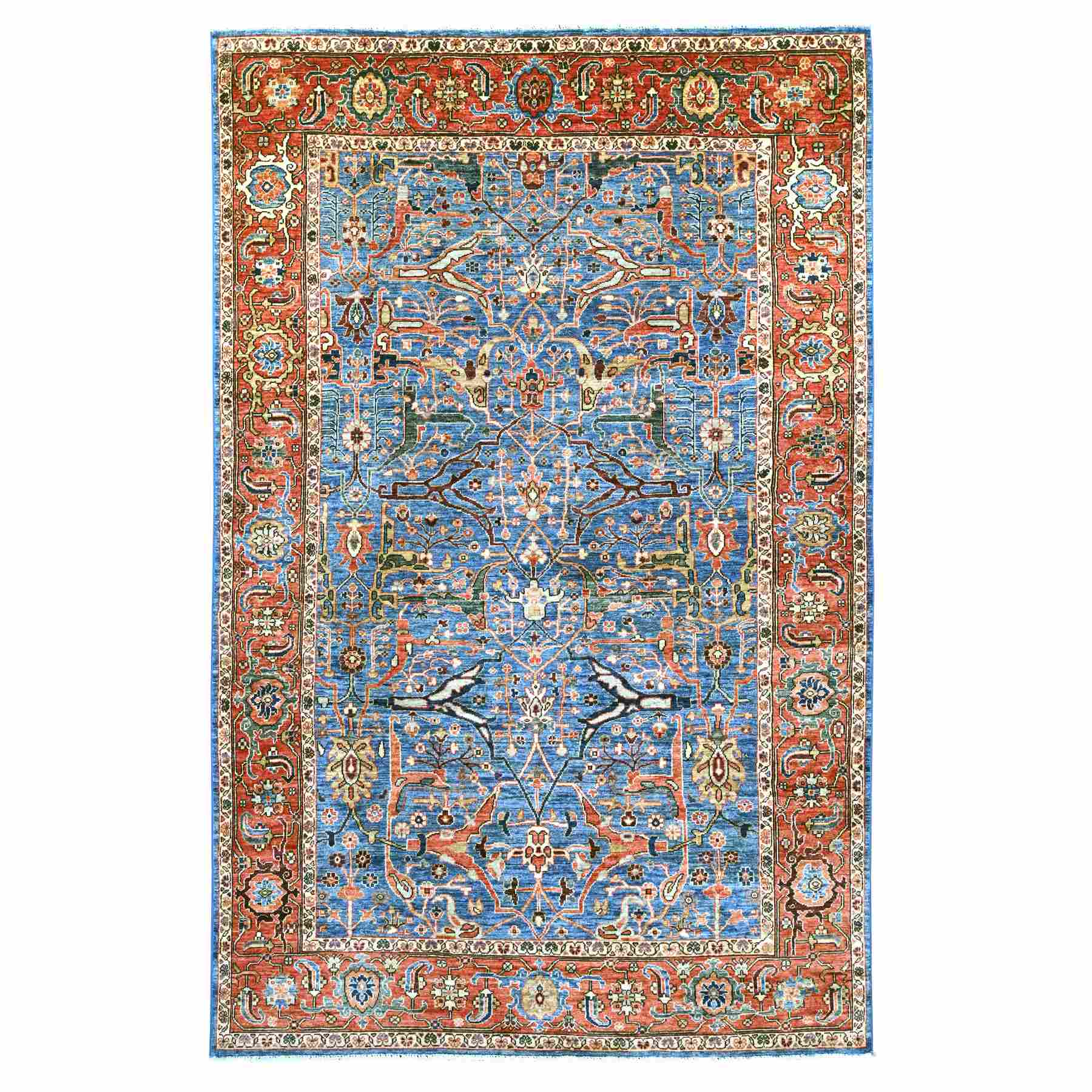 Tribal-Geometric-Hand-Knotted-Rug-111255
