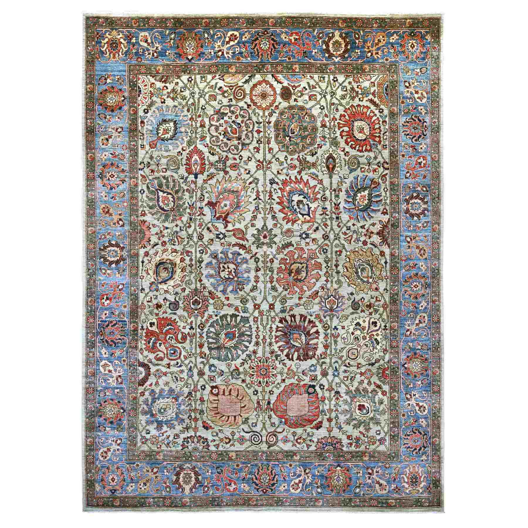 Tribal-Geometric-Hand-Knotted-Rug-111265