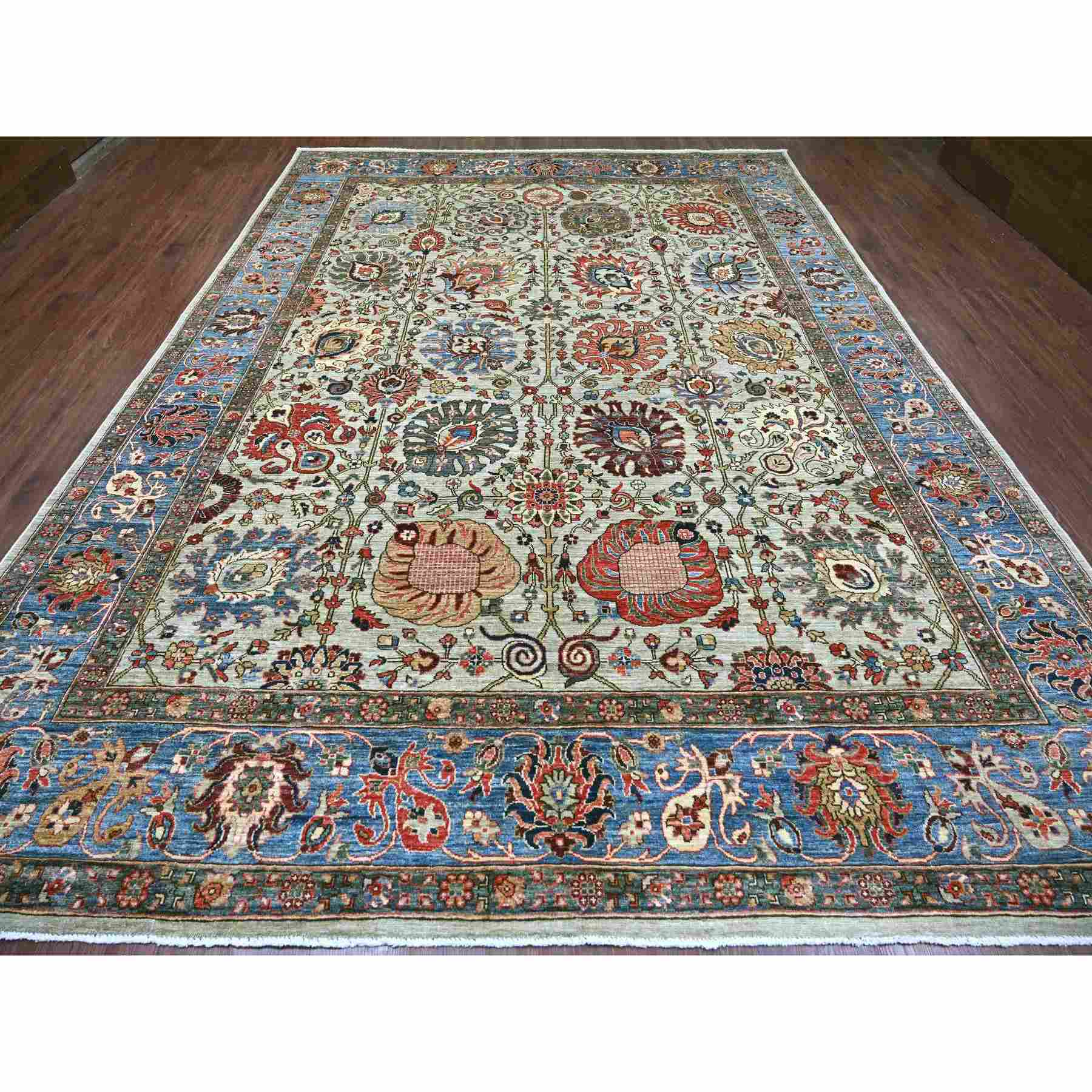 Tribal-Geometric-Hand-Knotted-Rug-111265