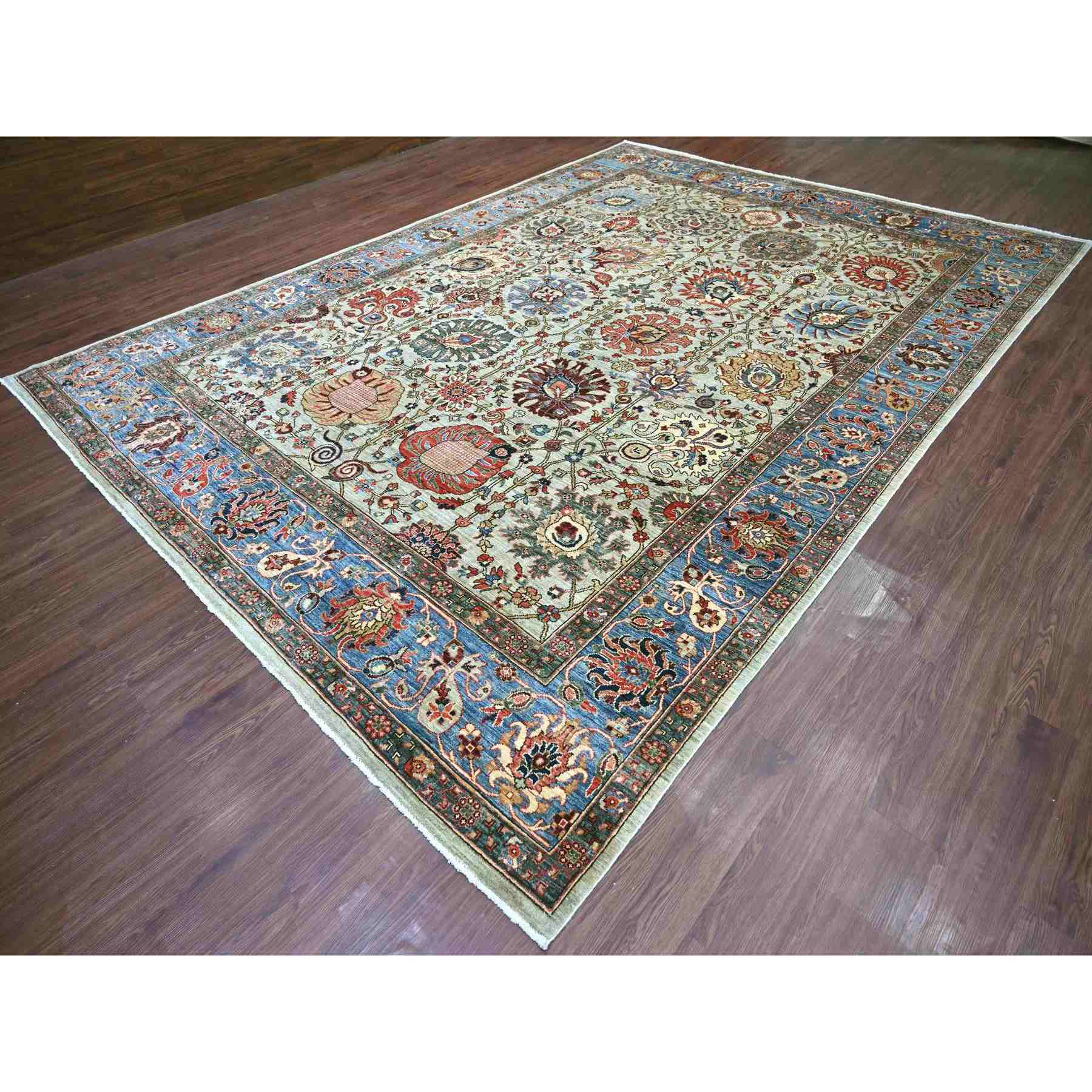 Tribal-Geometric-Hand-Knotted-Rug-111265