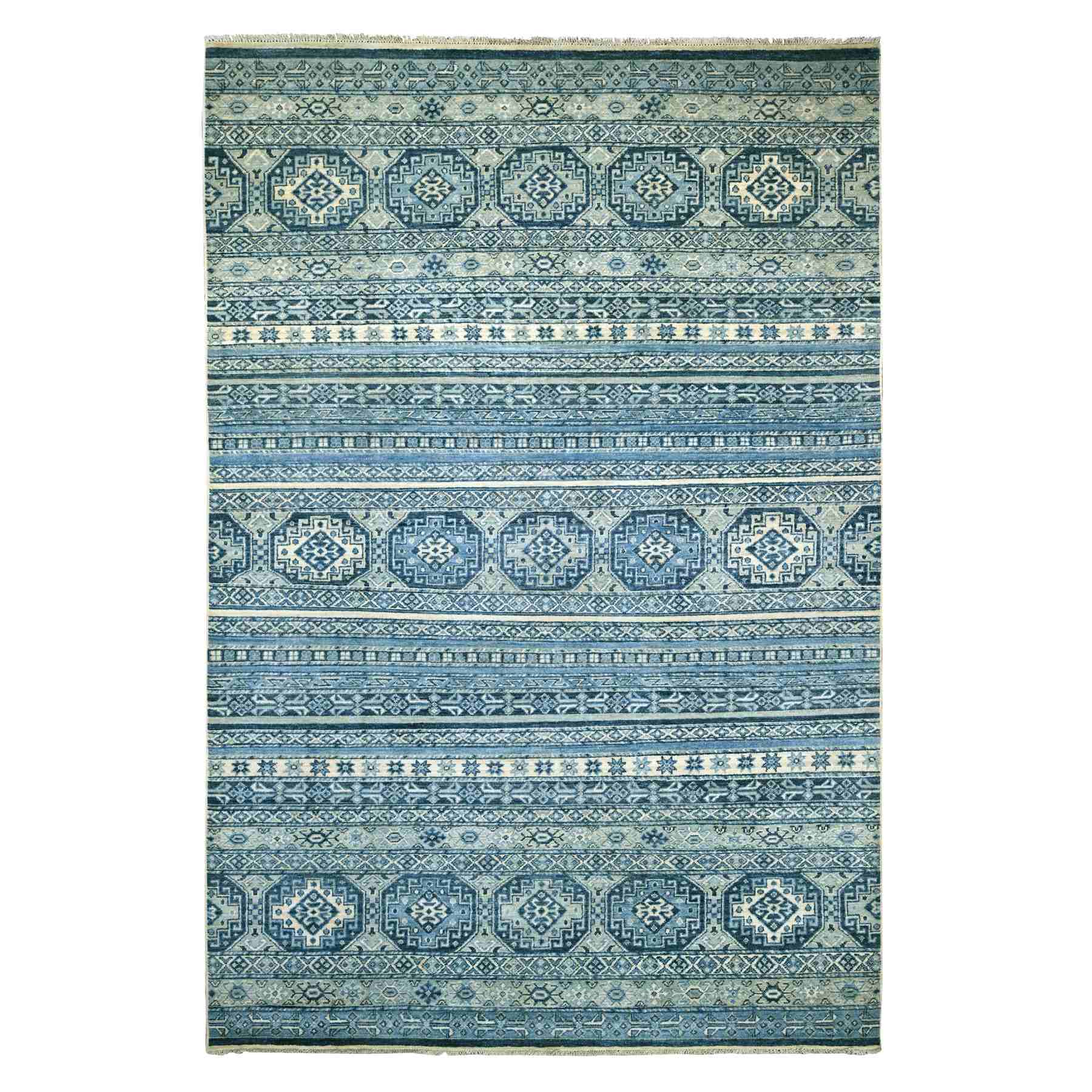 Tribal-Geometric-Hand-Knotted-Rug-111270
