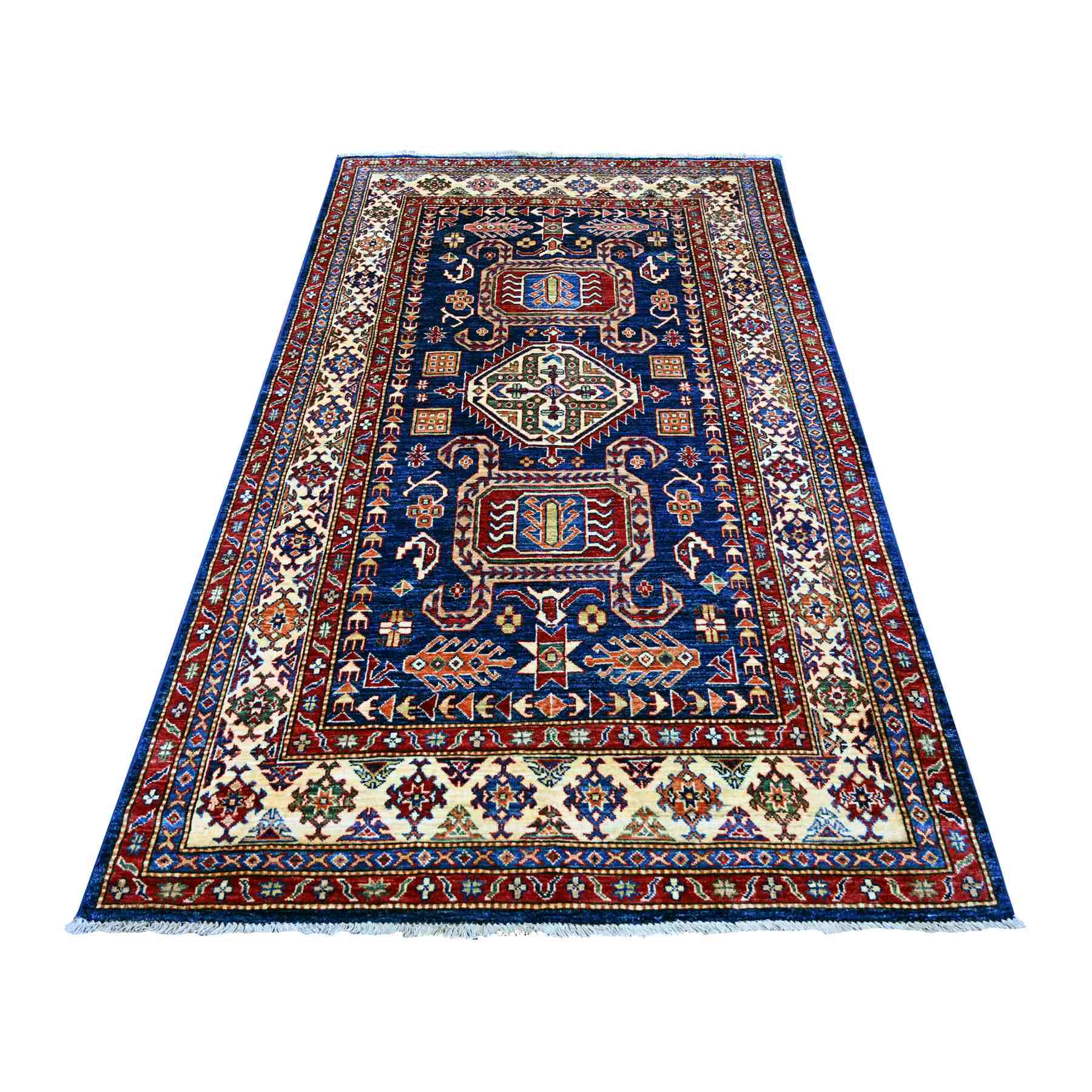 Tribal-Geometric-Hand-Knotted-Rug-111280