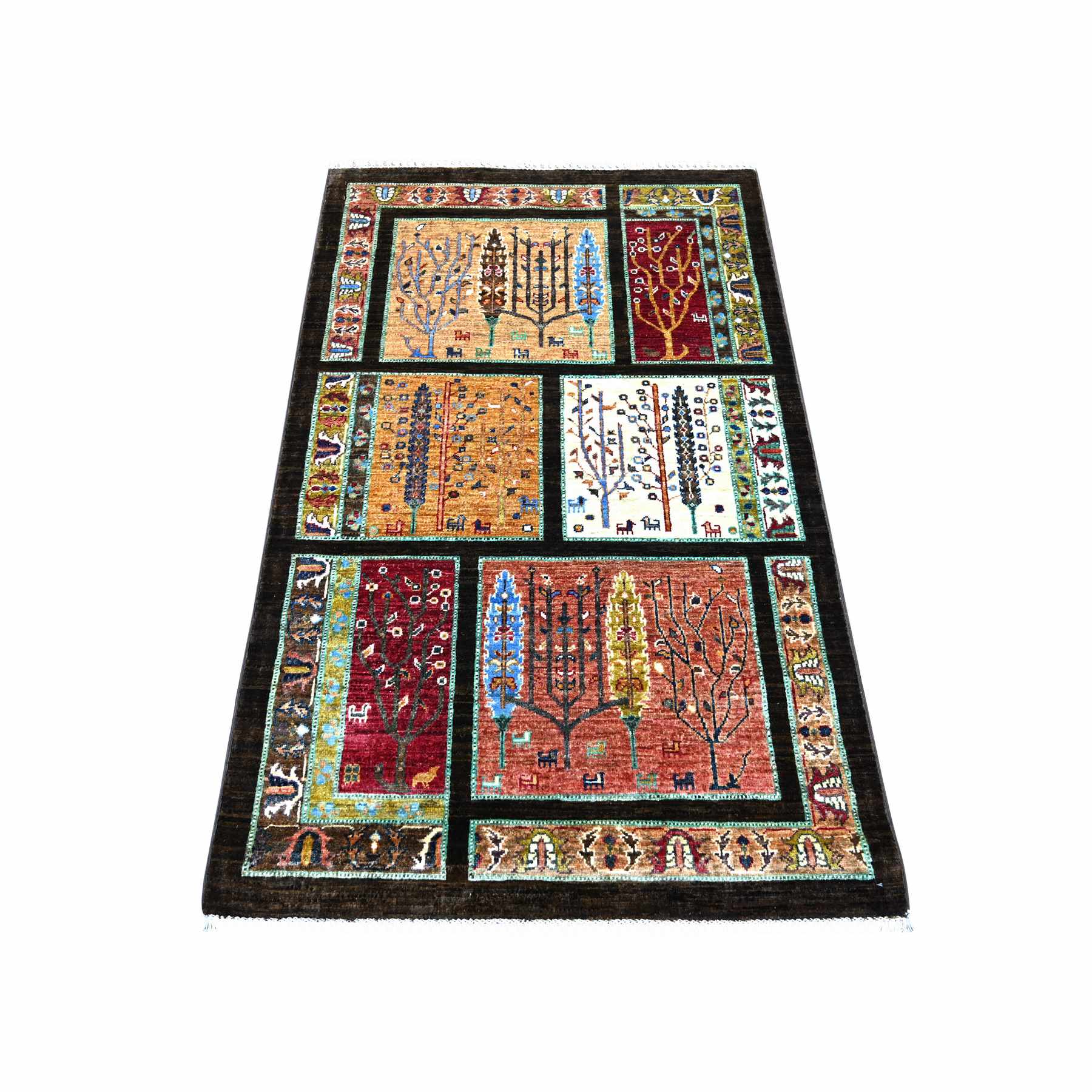 Tribal-Geometric-Hand-Knotted-Rug-111285
