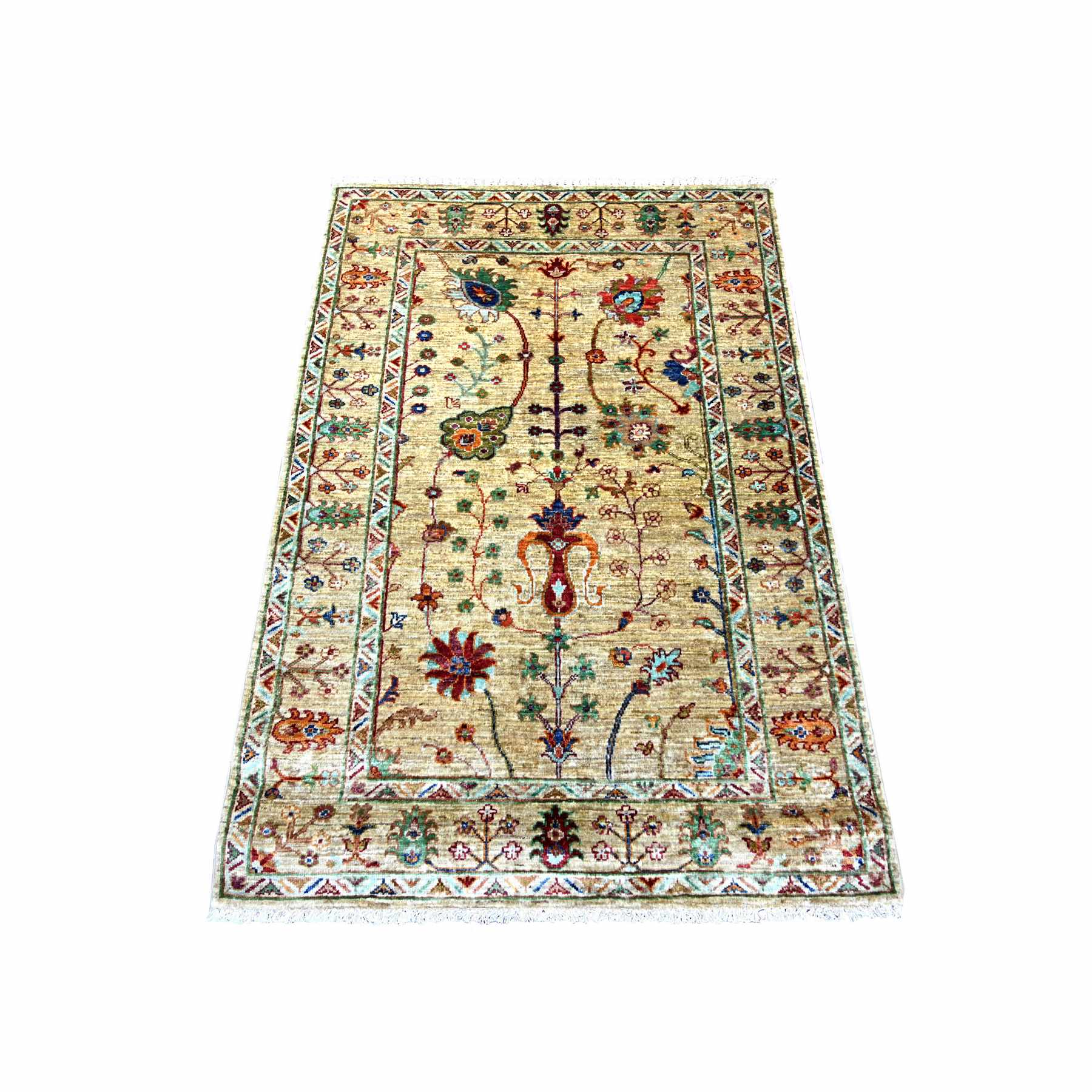 Tribal-Geometric-Hand-Knotted-Rug-111290