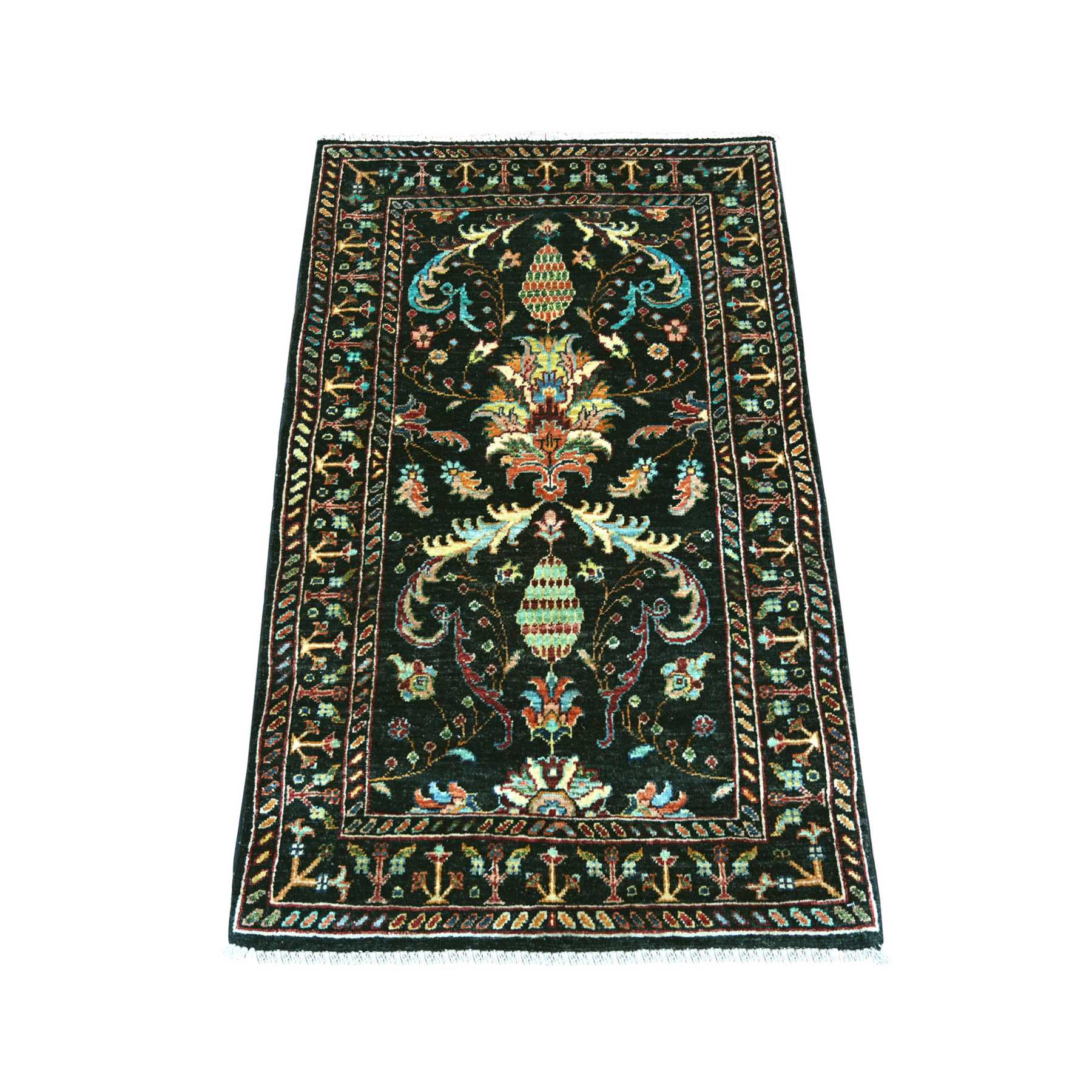 Tribal-Geometric-Hand-Knotted-Rug-111300