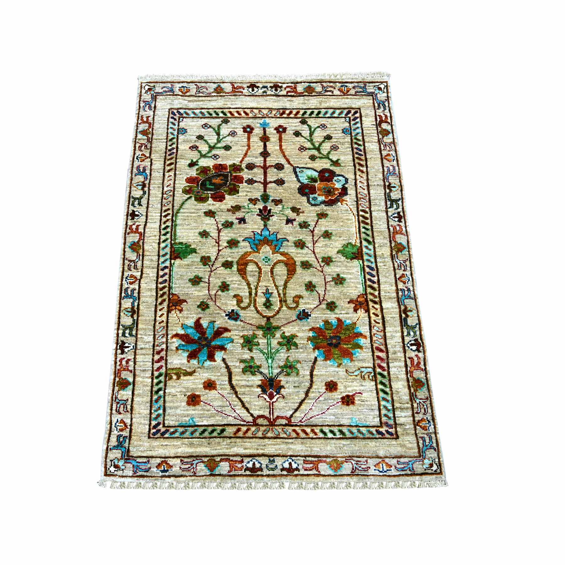 Tribal-Geometric-Hand-Knotted-Rug-111630
