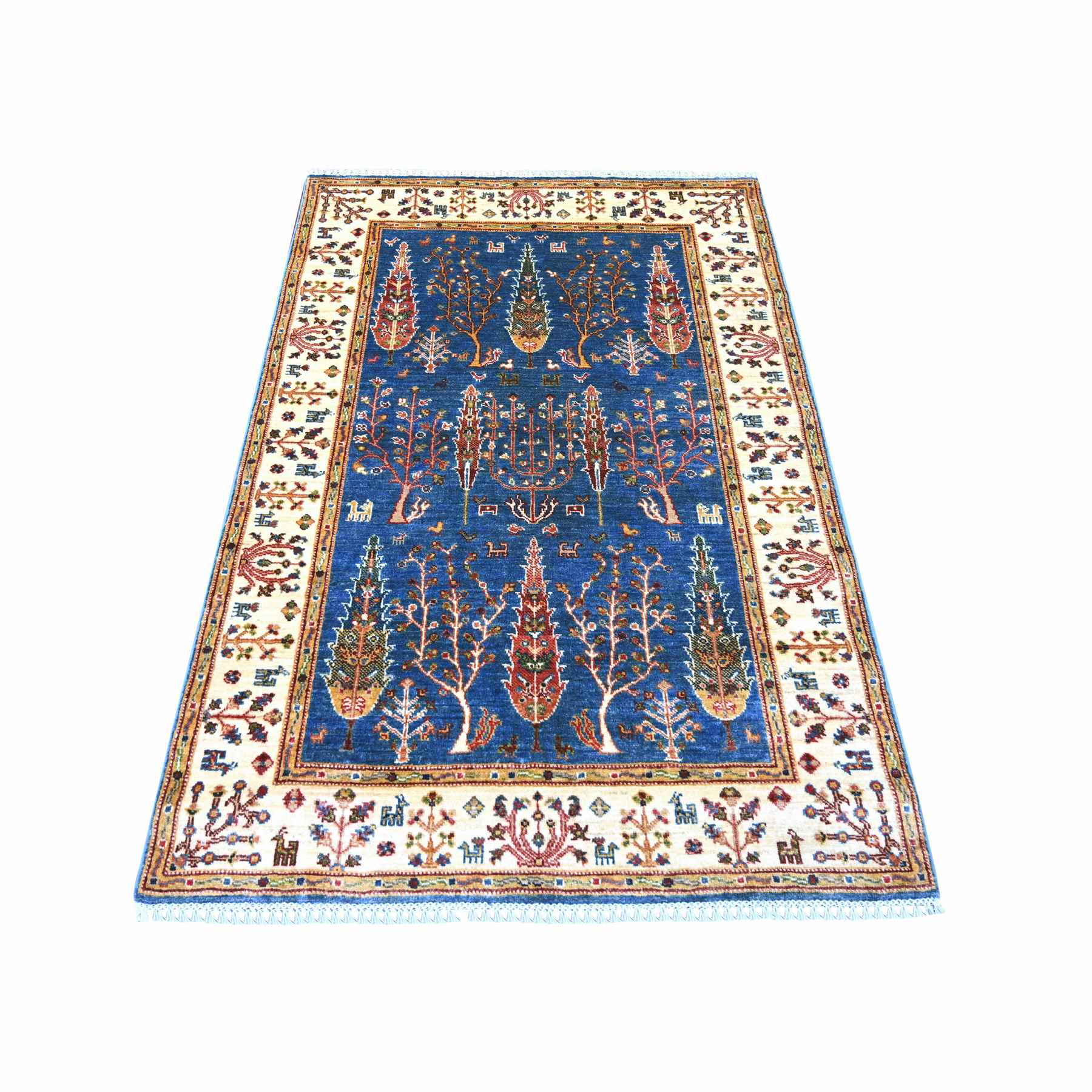 Tribal-Geometric-Hand-Knotted-Rug-111640