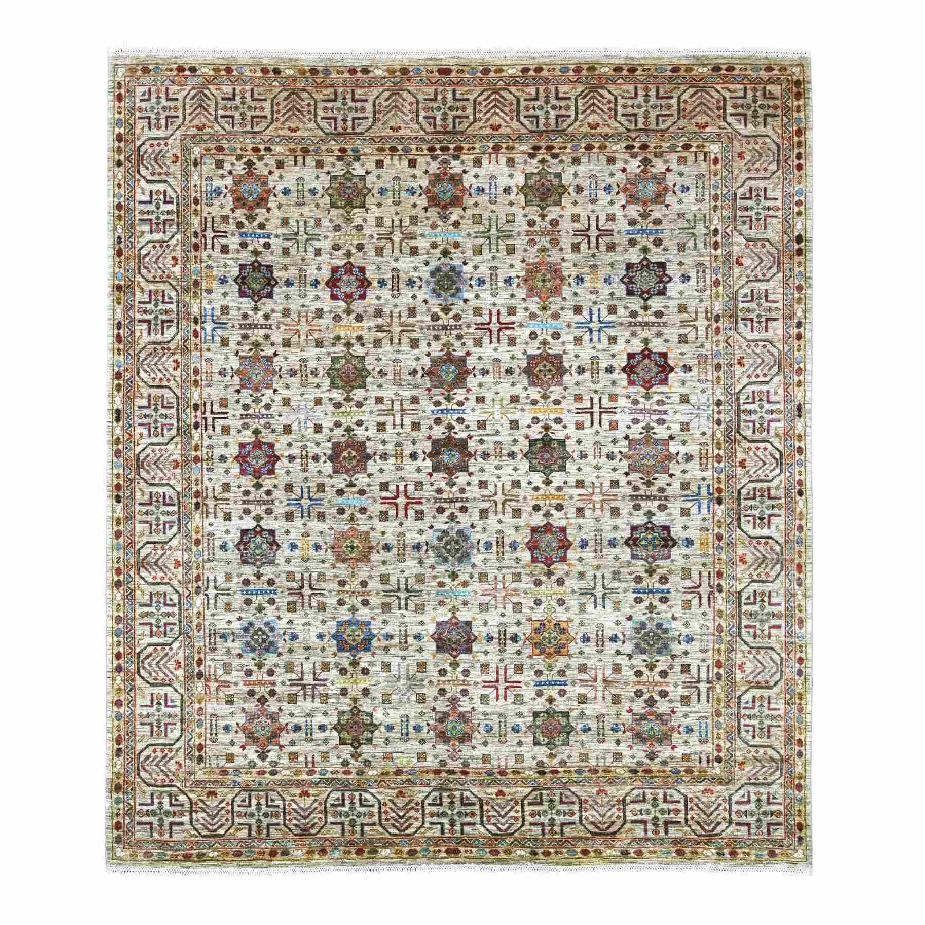 Tribal-Geometric-Hand-Knotted-Rug-111820