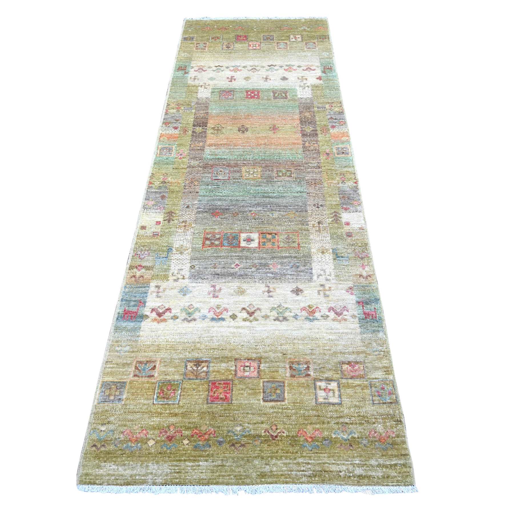 Tribal-Geometric-Hand-Knotted-Rug-111885