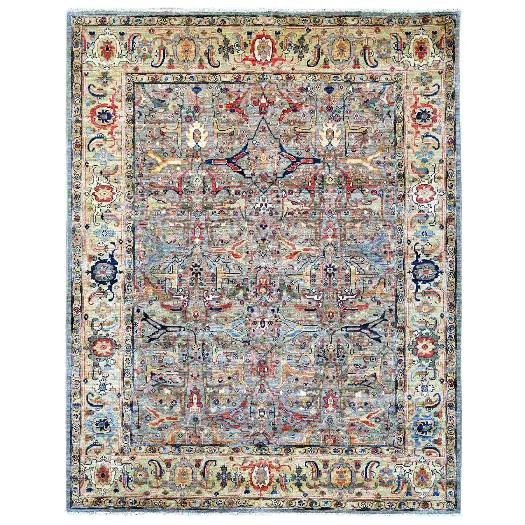 Tribal-Geometric-Hand-Knotted-Rug-112140