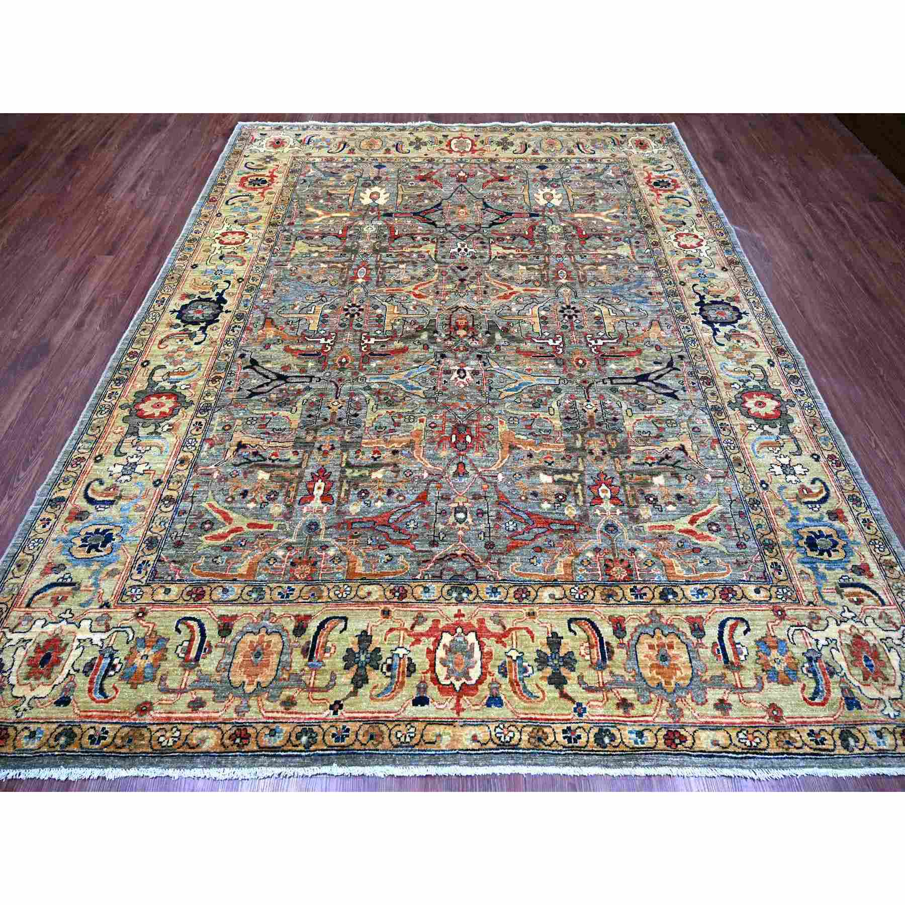 Tribal-Geometric-Hand-Knotted-Rug-112140