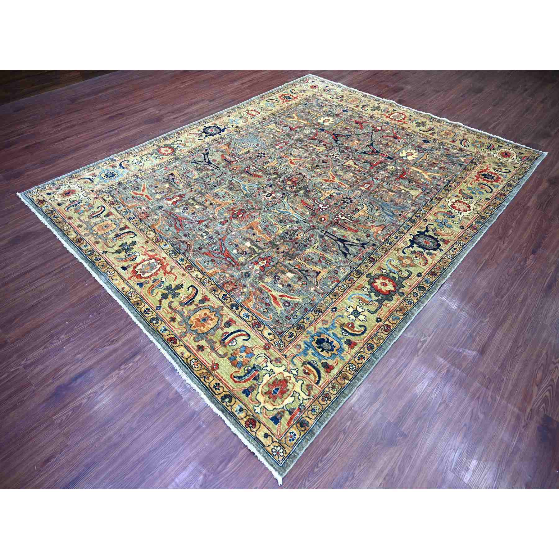 Tribal-Geometric-Hand-Knotted-Rug-112140
