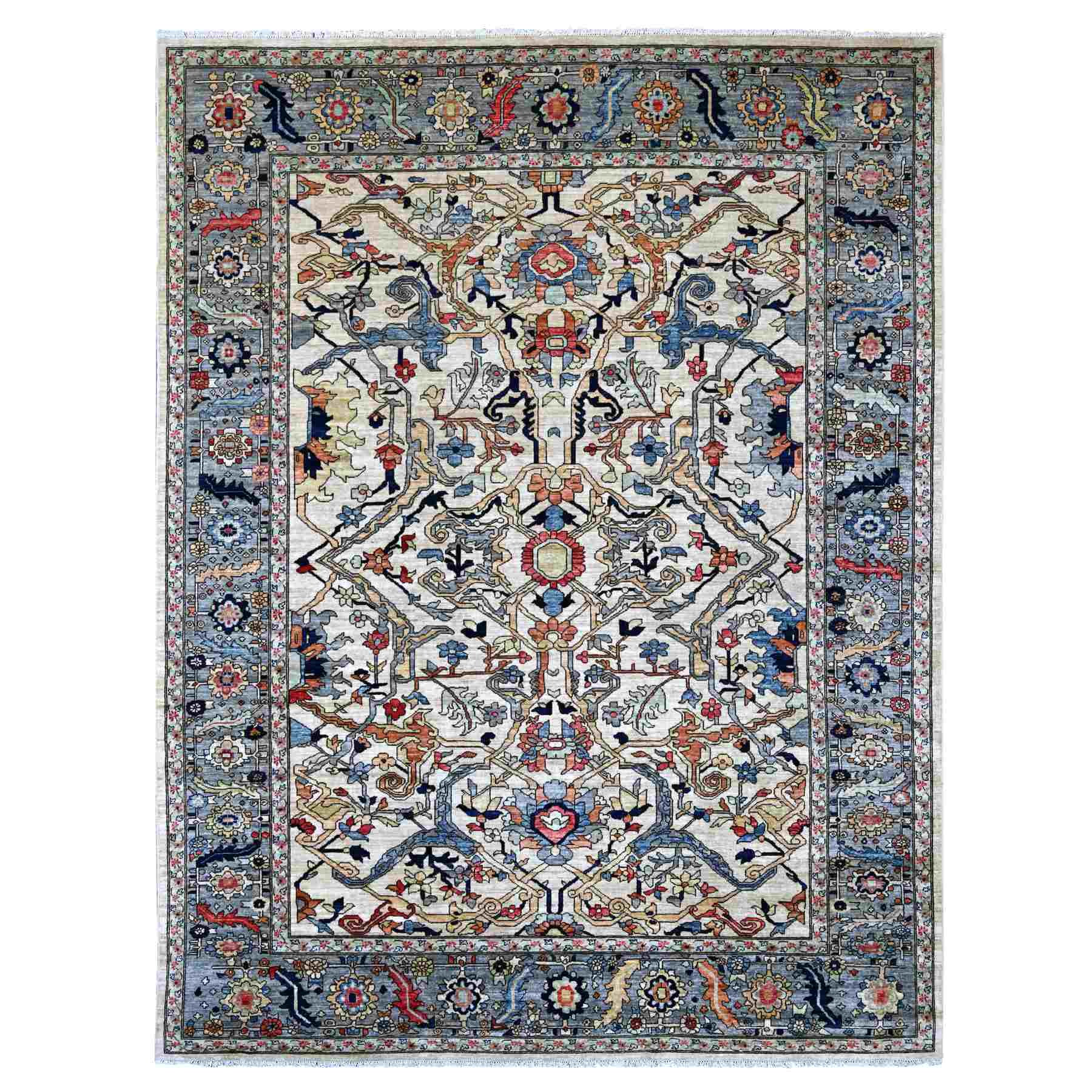 Tribal-Geometric-Hand-Knotted-Rug-112150