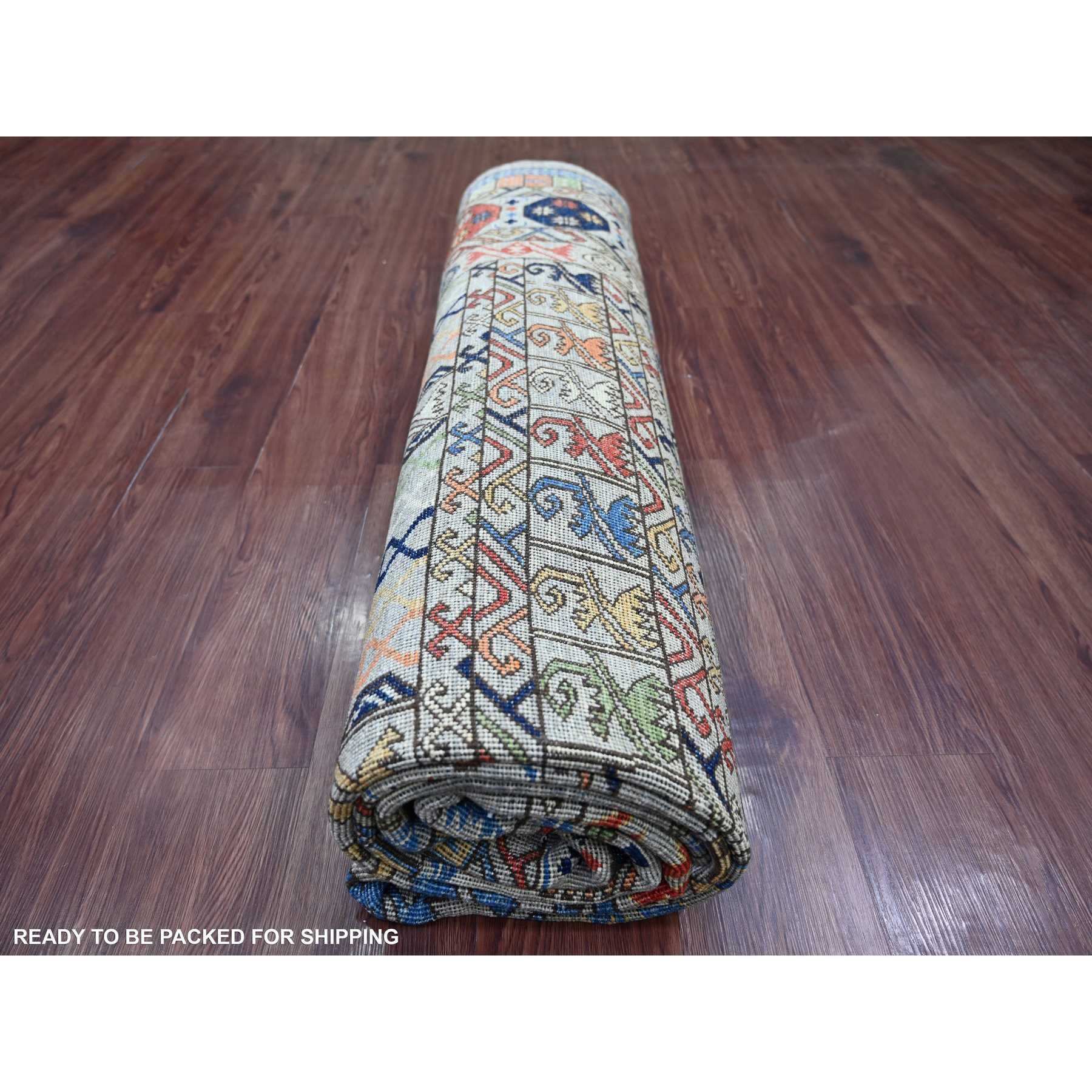 Tribal-Geometric-Hand-Knotted-Rug-112170