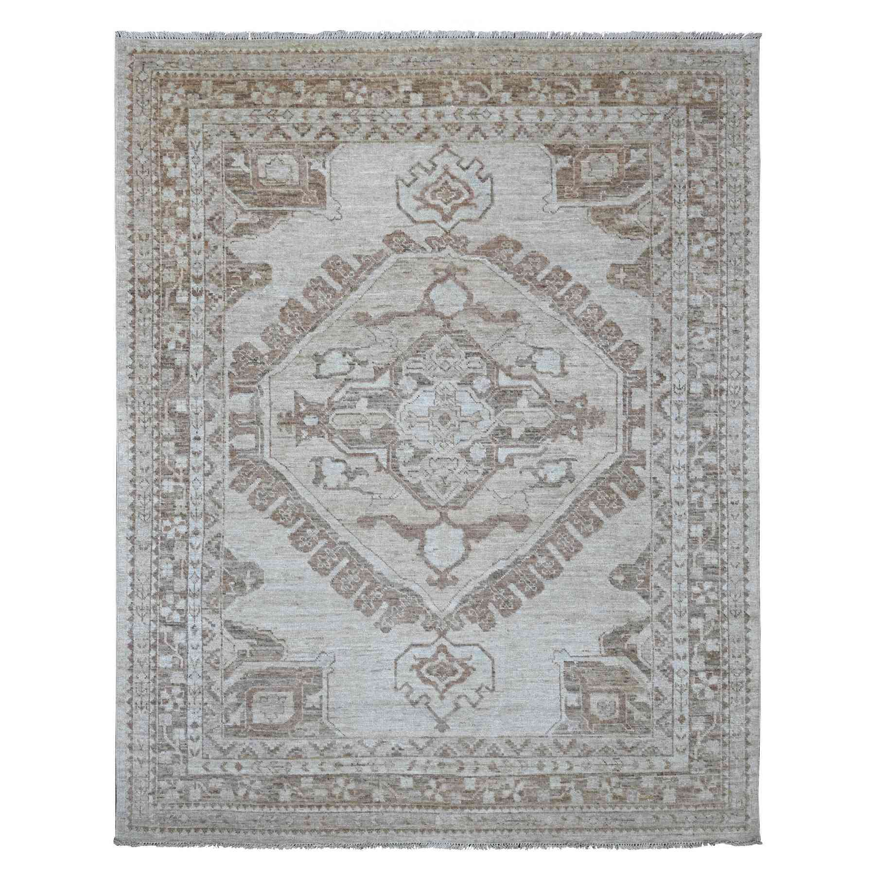 Tribal-Geometric-Hand-Knotted-Rug-112190