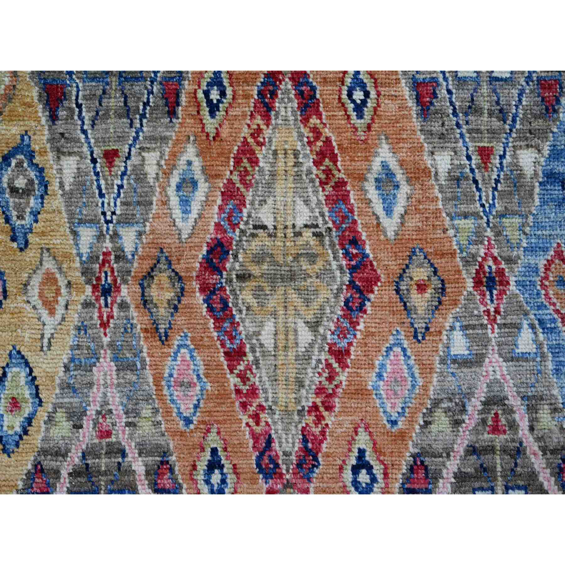 Tribal-Geometric-Hand-Knotted-Rug-112195