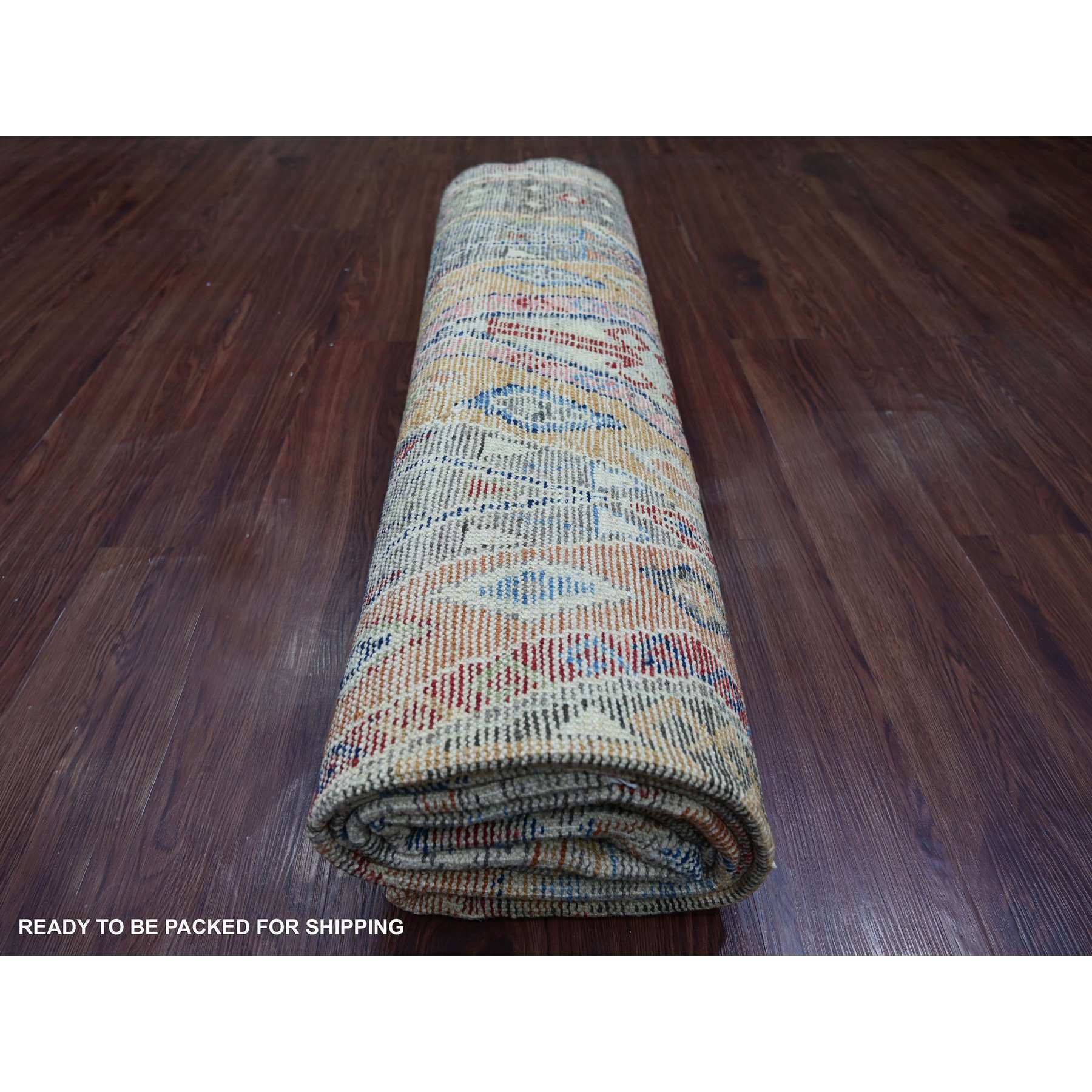 Tribal-Geometric-Hand-Knotted-Rug-112195