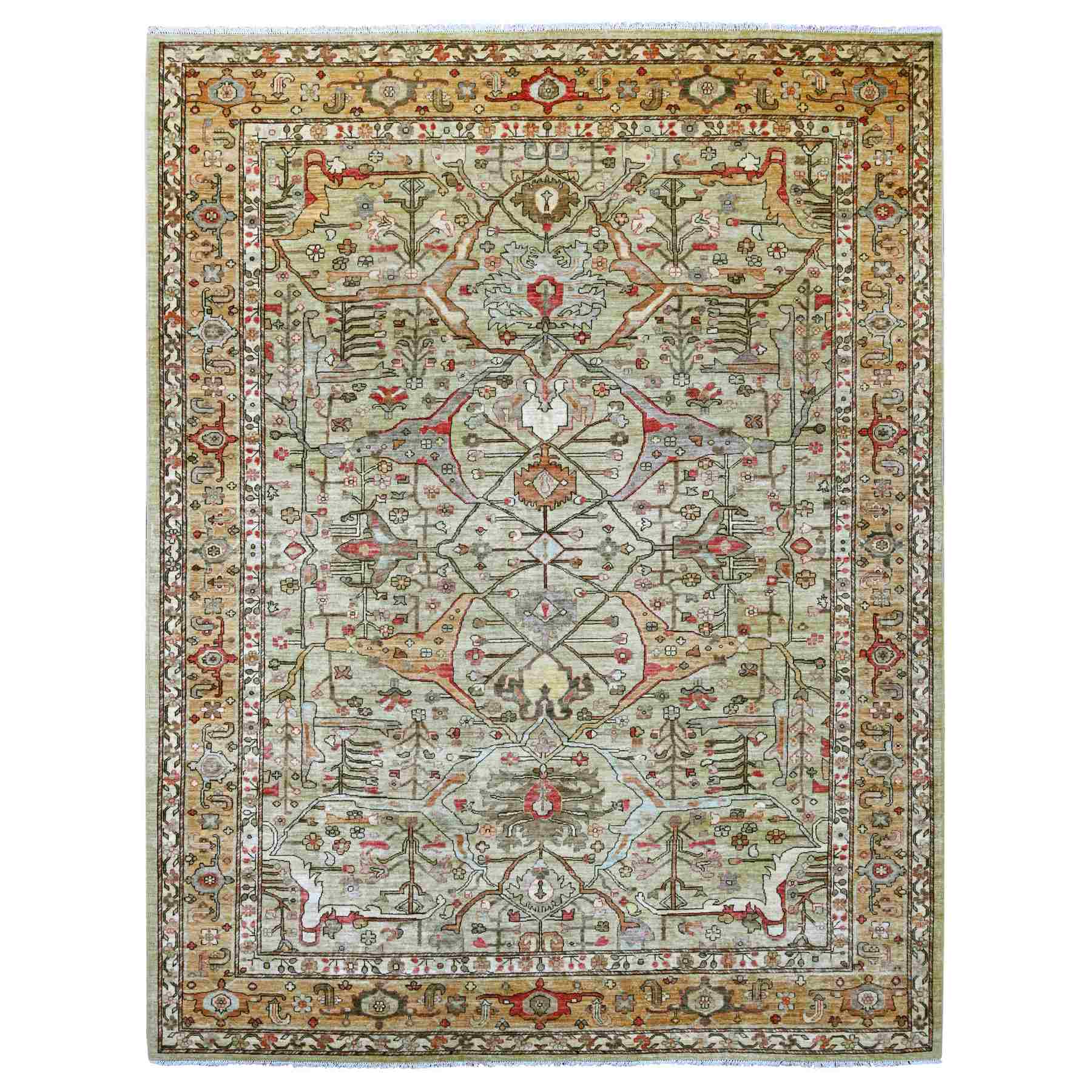 Tribal-Geometric-Hand-Knotted-Rug-112230