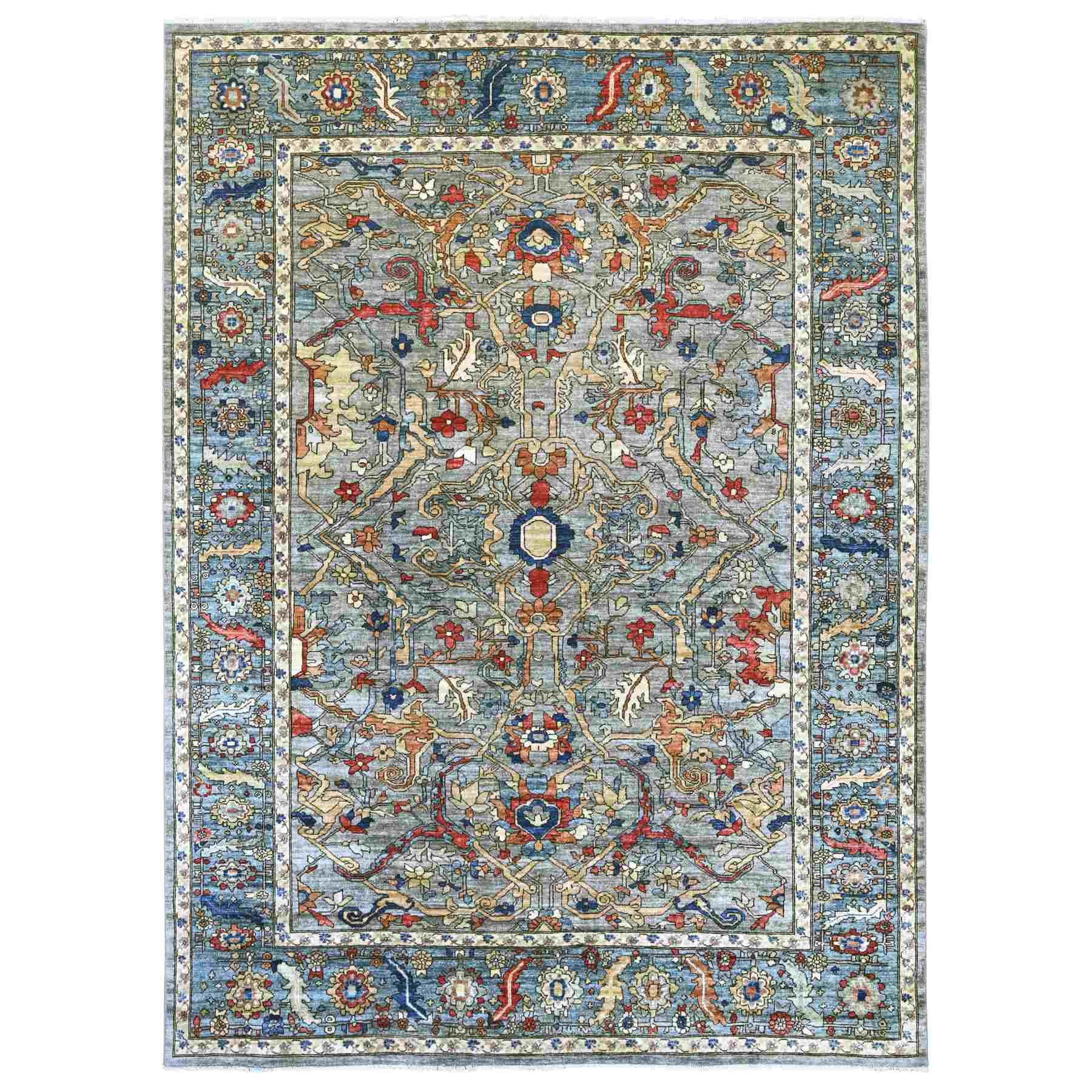 Tribal-Geometric-Hand-Knotted-Rug-112235
