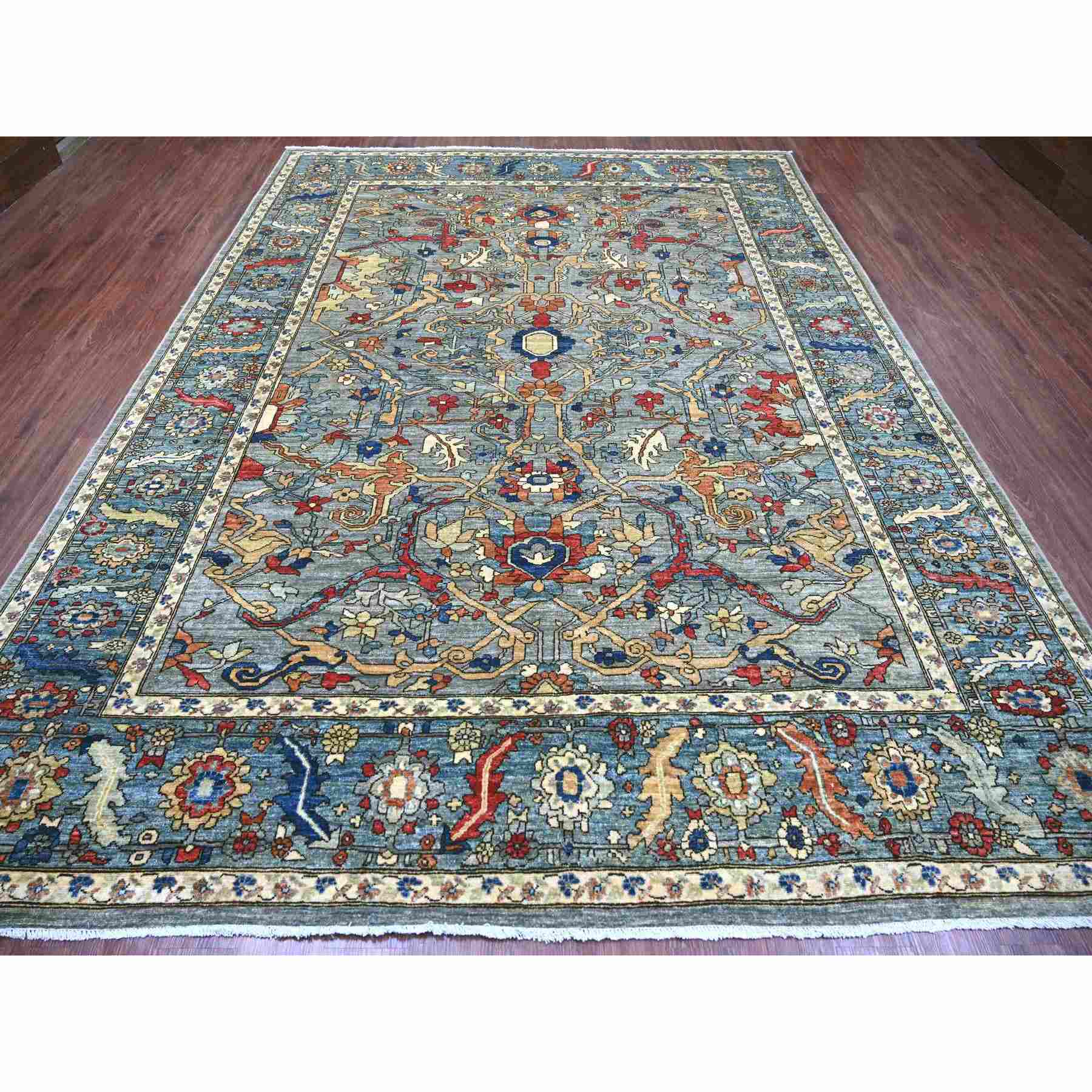 Tribal-Geometric-Hand-Knotted-Rug-112235