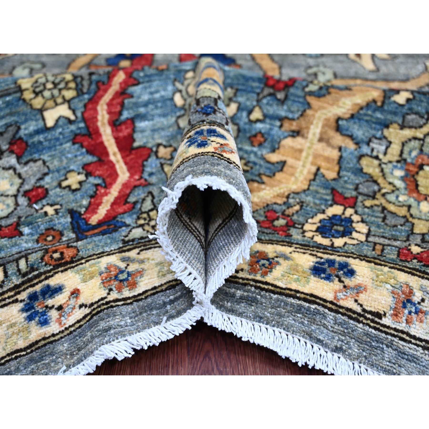 Tribal-Geometric-Hand-Knotted-Rug-112235