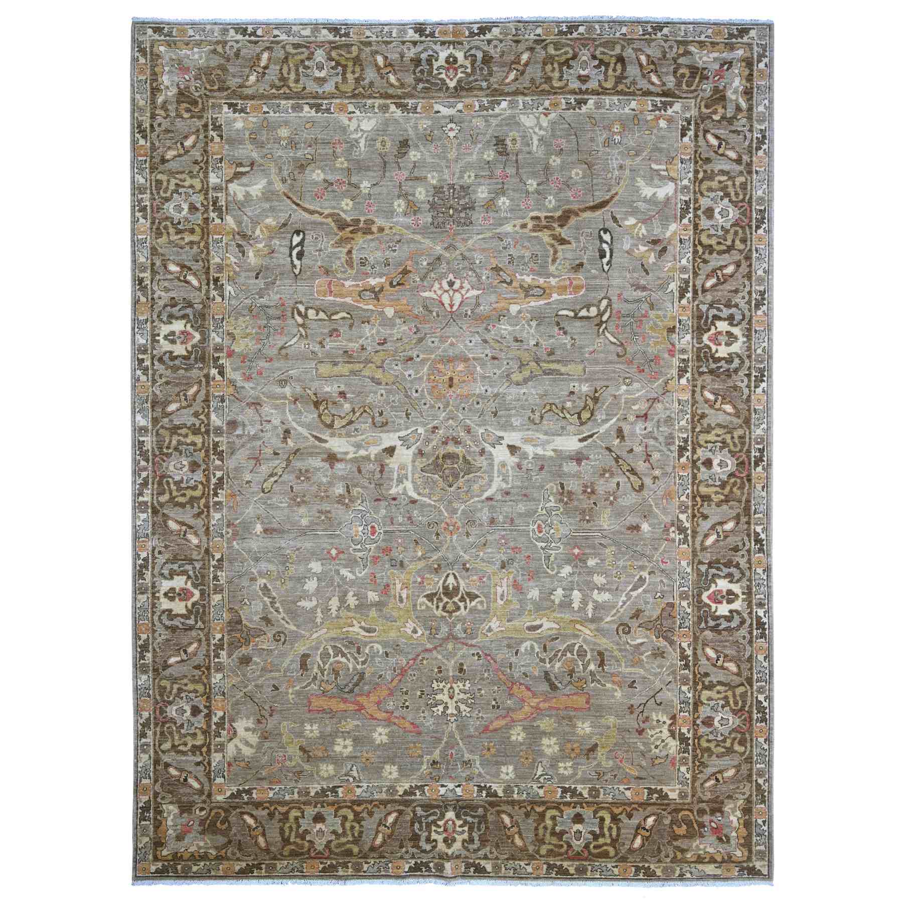 Tribal-Geometric-Hand-Knotted-Rug-112245