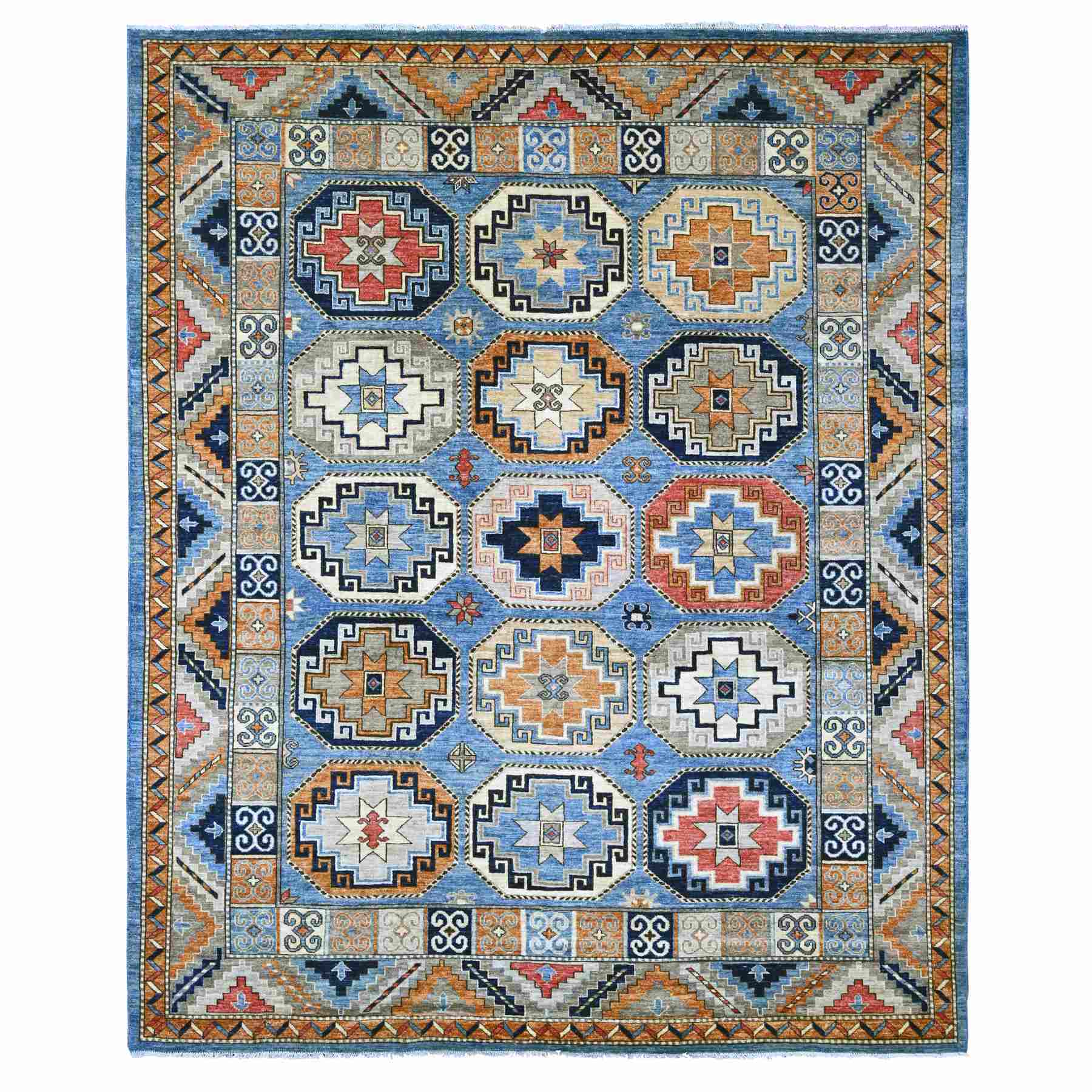 Tribal-Geometric-Hand-Knotted-Rug-112255