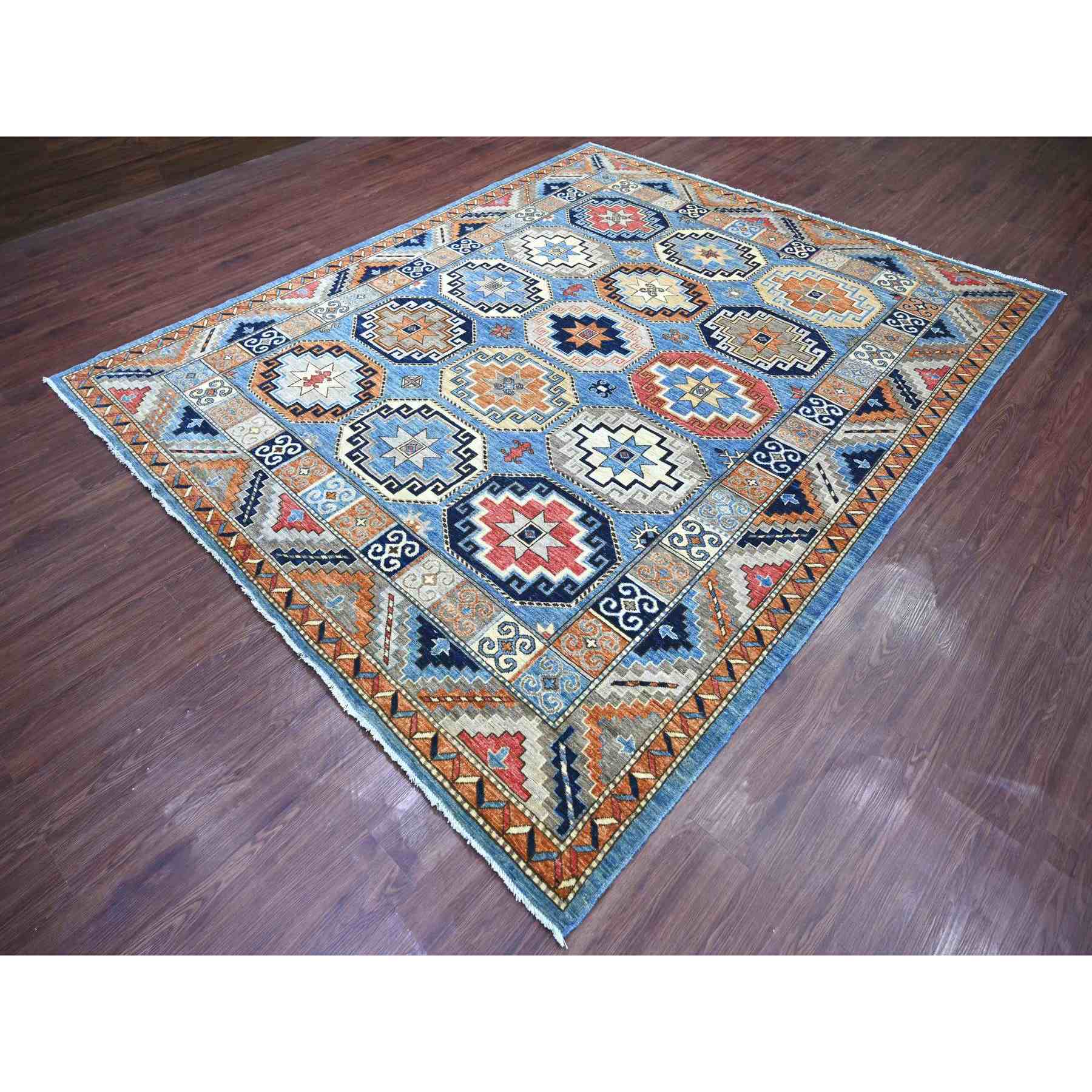 Tribal-Geometric-Hand-Knotted-Rug-112255