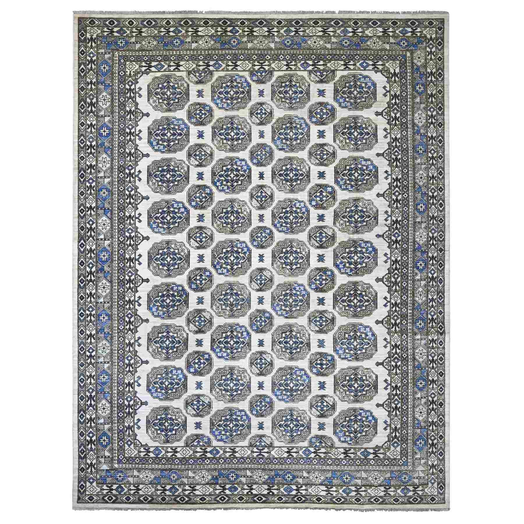 Tribal-Geometric-Hand-Knotted-Rug-112260