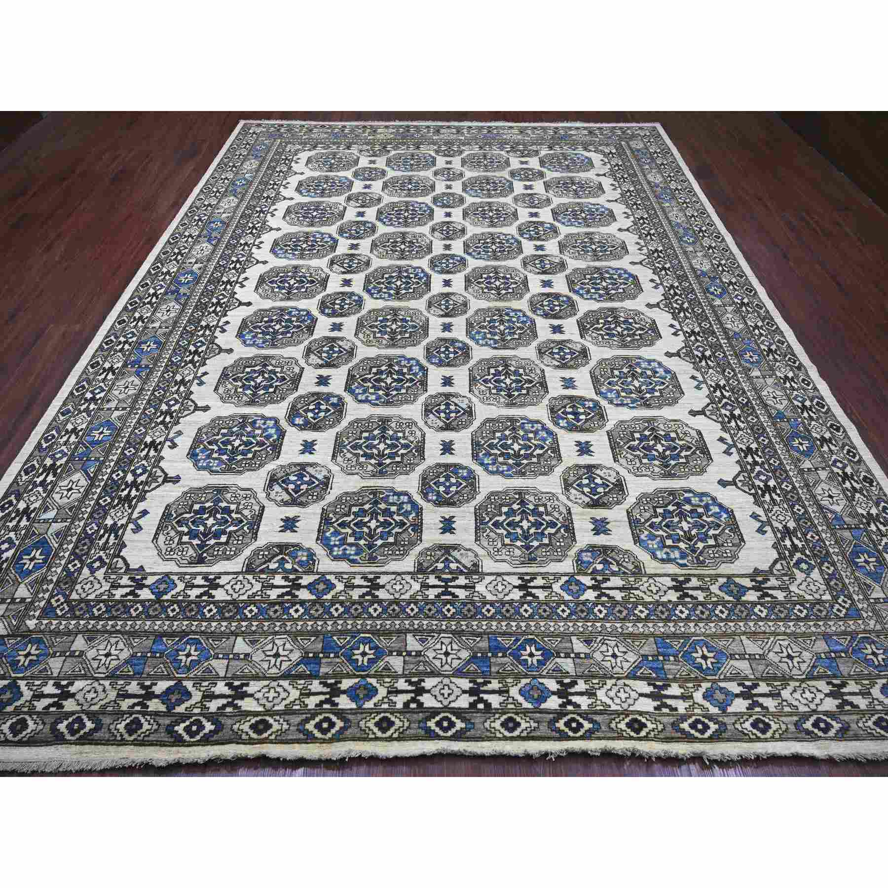 Tribal-Geometric-Hand-Knotted-Rug-112260