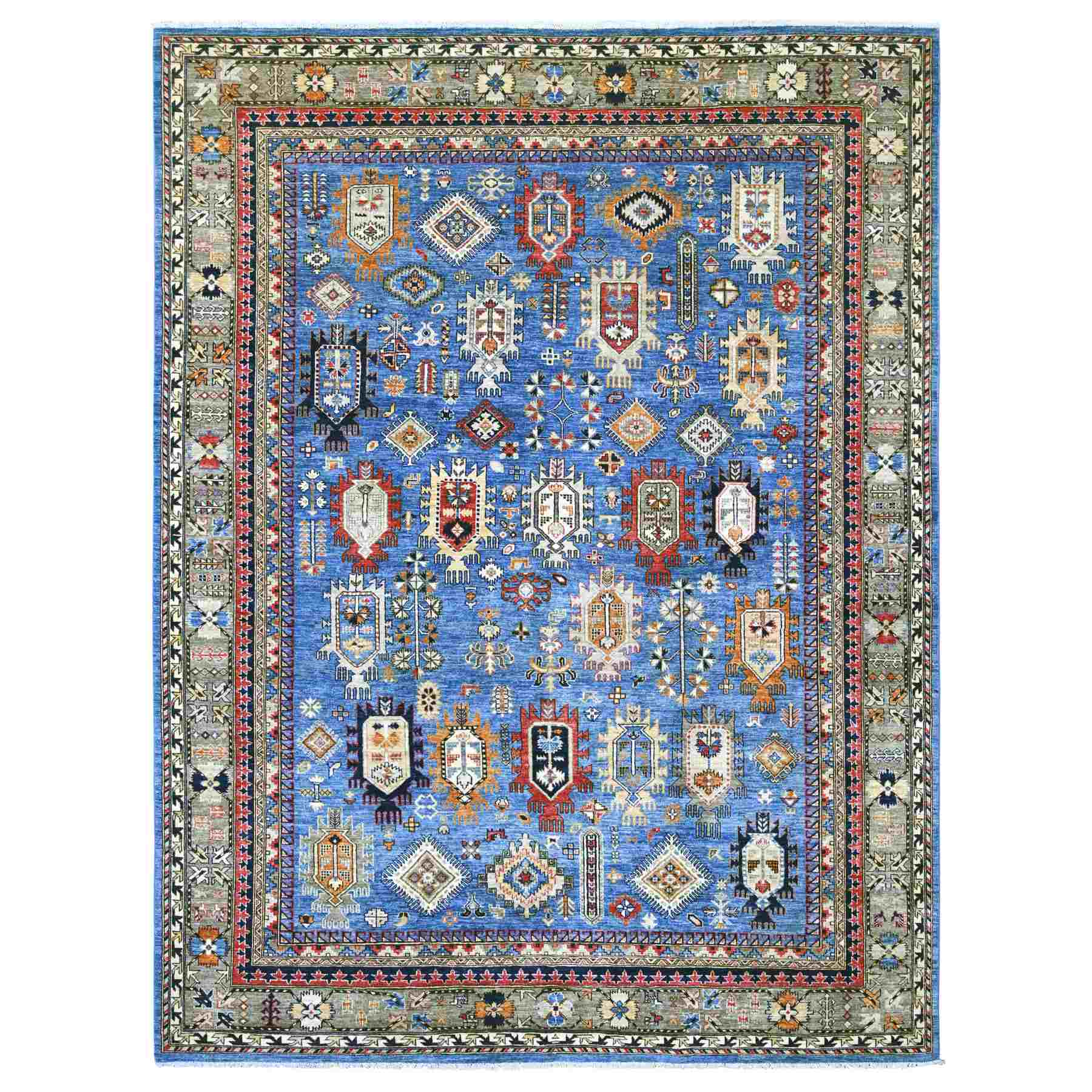 Tribal-Geometric-Hand-Knotted-Rug-112265
