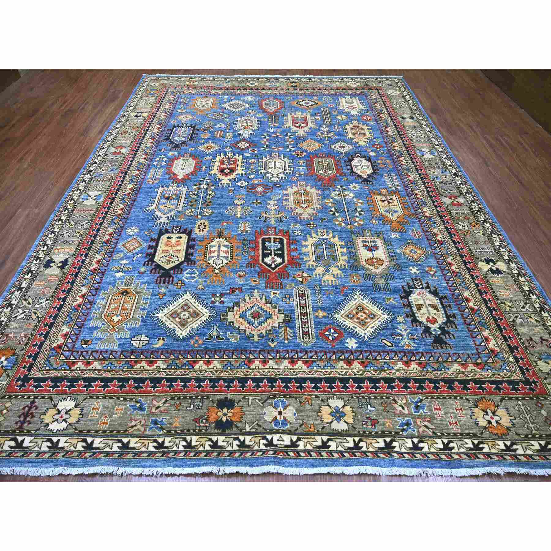Tribal-Geometric-Hand-Knotted-Rug-112265